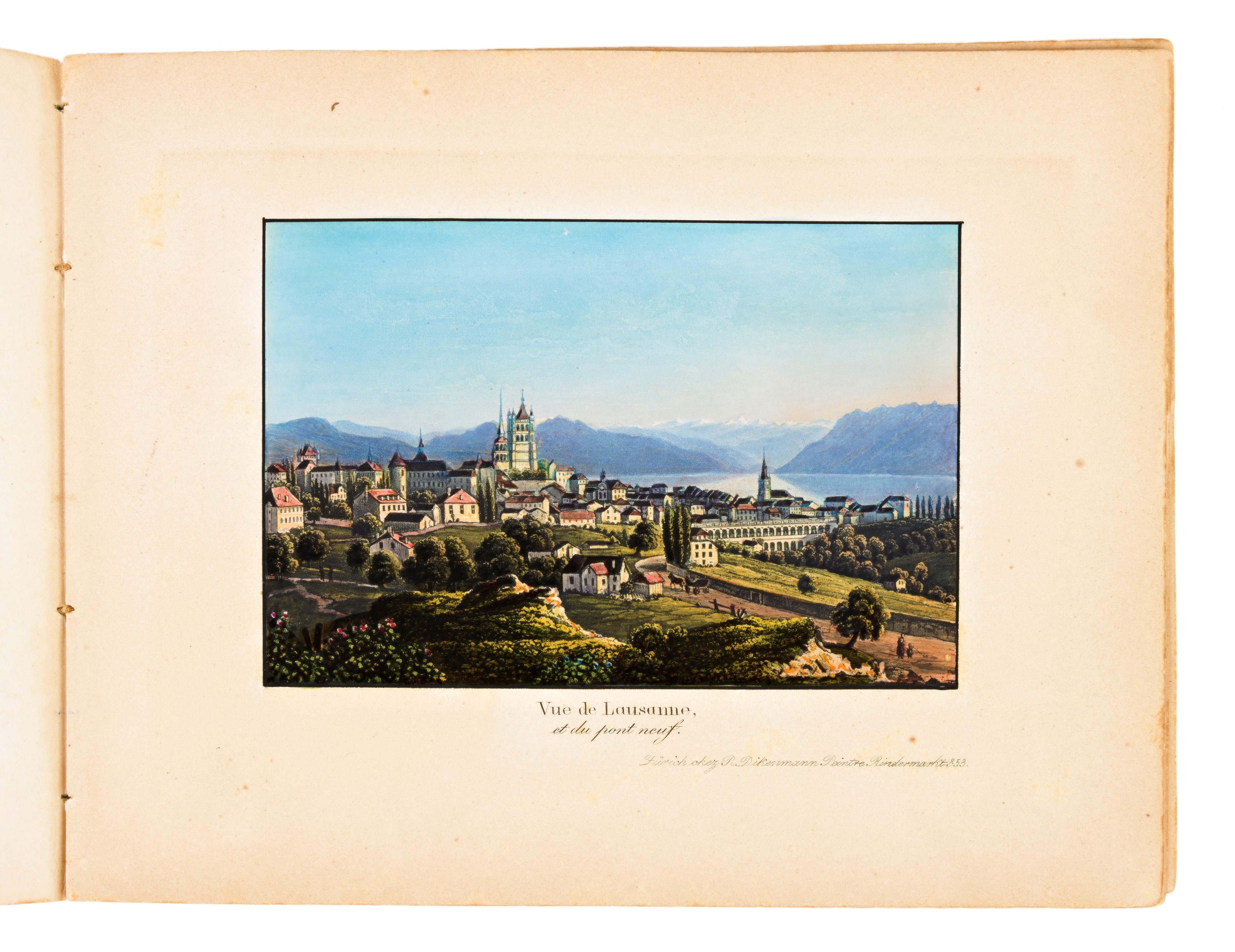 [Album] Souvenir du Lac de Genève et ses environs. Zurich, R. Dikenmann peintre. 13 acquetinte [1...
