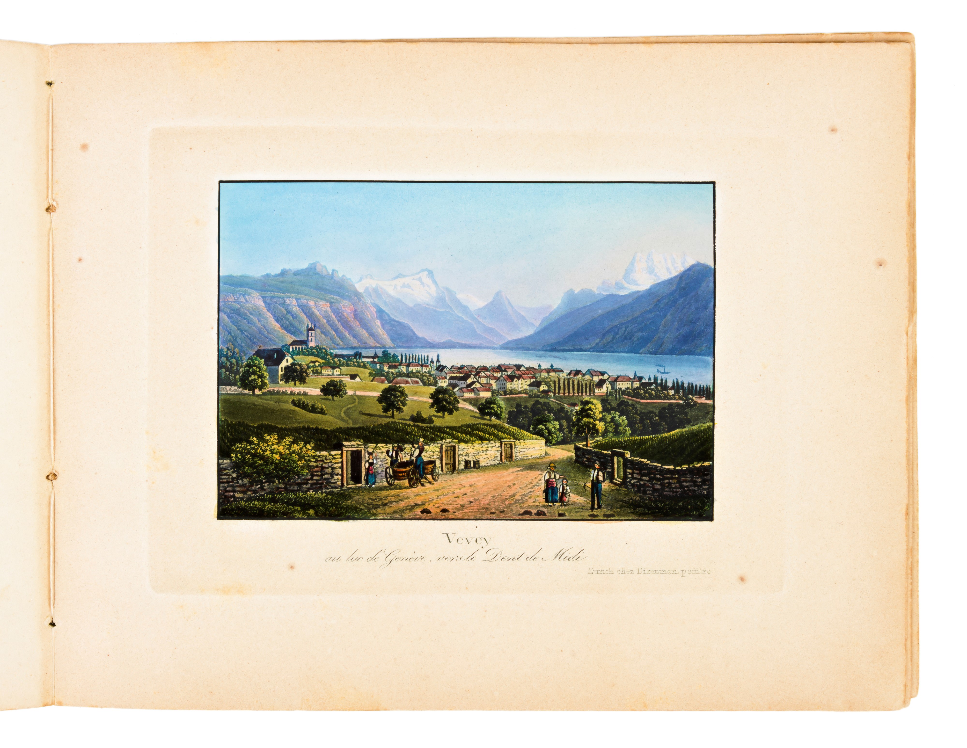 [album] Souvenir Du Lac De Genève Et Ses Environs. Zurich, R. Dikenmann Peintre. 13 Acquetinte [1...