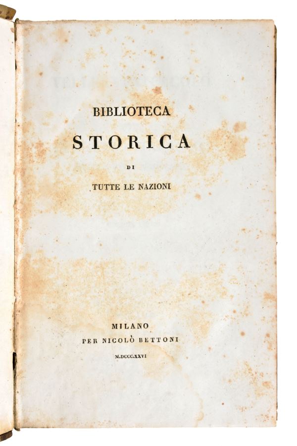 [Storia/Roma] Velleius Paterculus, Caius : Velleio Patercolo Istoria romana. Valerio Massimo, Detti e fatti memorabili. 2 volumi. Milano, Niccolo Bettoni 1826