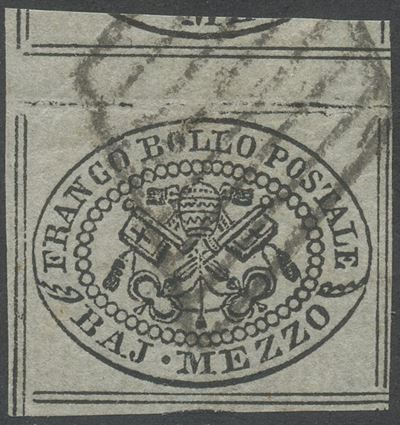 Pontificio - 1/2 Baj Grigio con Otto Filetti e Interspazio di Gruppo