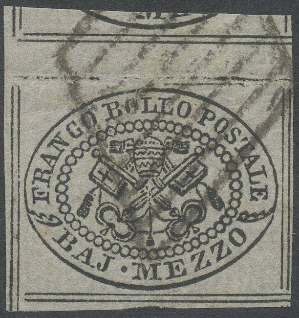 Pontificio - 1/2 Baj Grigio con Otto Filetti e Interspazio di Gruppo