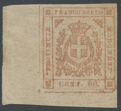 Modena - 80 Cent. Angolo di Foglio.