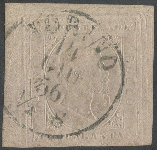 Sardegna / II Emissione - 40 Cent. Rosa Chiaro