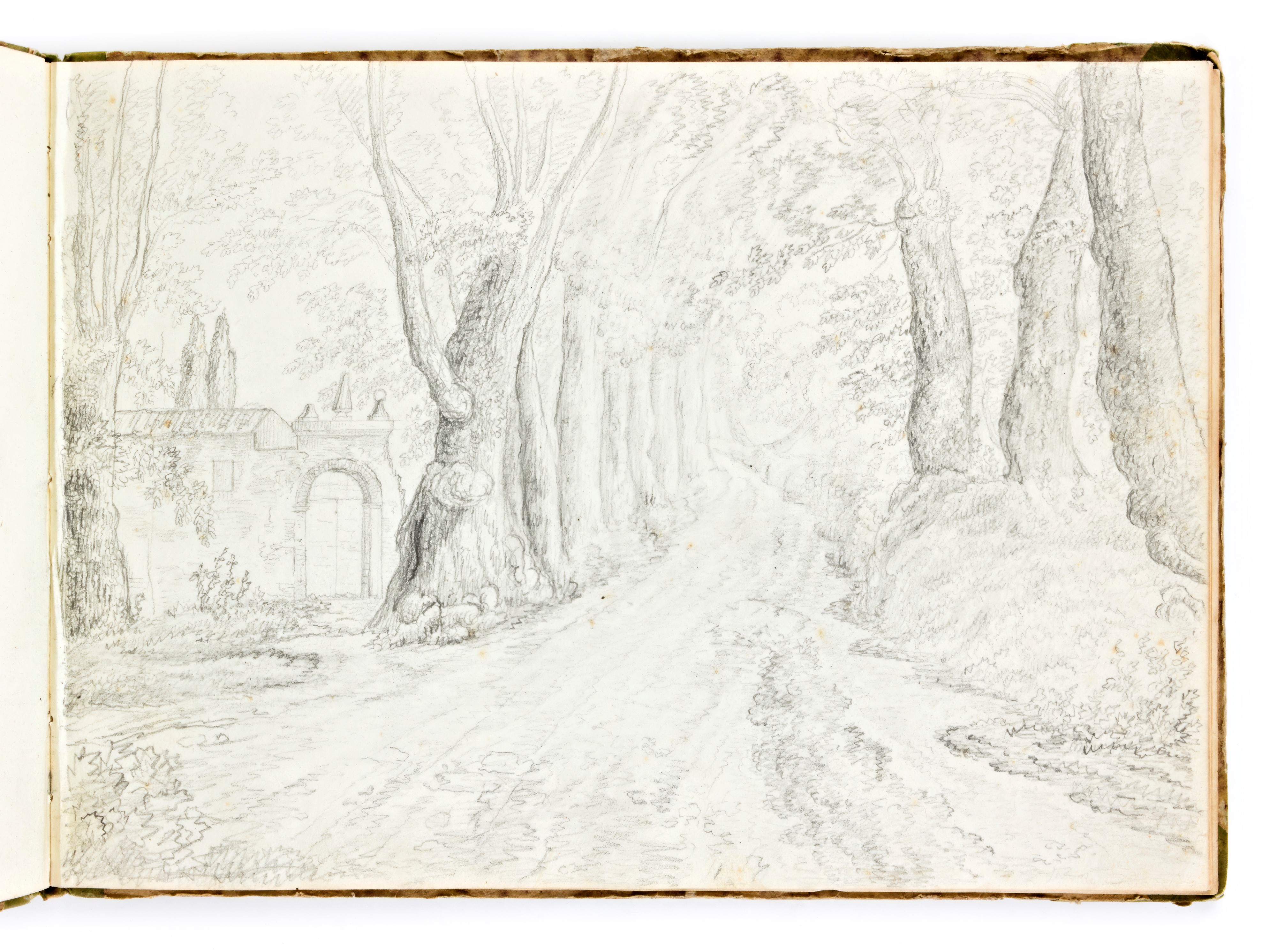 Album di disegni inglesi del XIX sec. Vedute Paesaggi Boschi Montagna