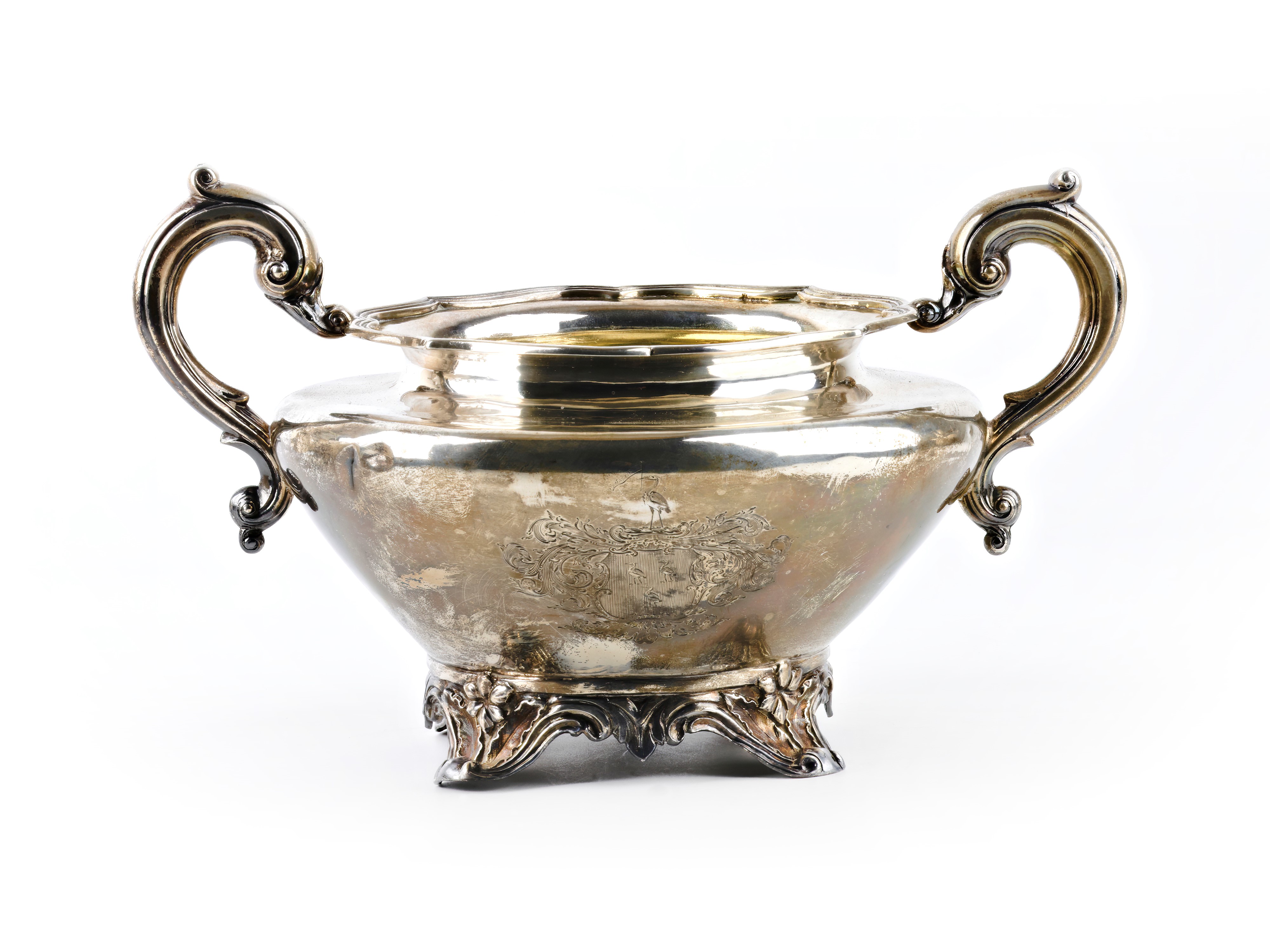 Servizio da tè e caffè vittoriano inglese in argento