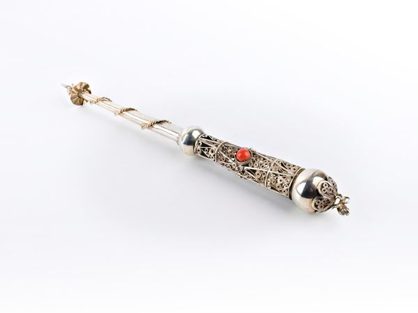 Solid silver yad Torah pointer