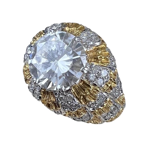 BUCCELLATI - Gold cocktail ring with diamonds