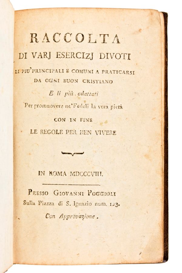 [Cristianesimo] Set di 3 eleganti rilegature. Opere di predicazione, devozione e meditazione del XIX secolo.