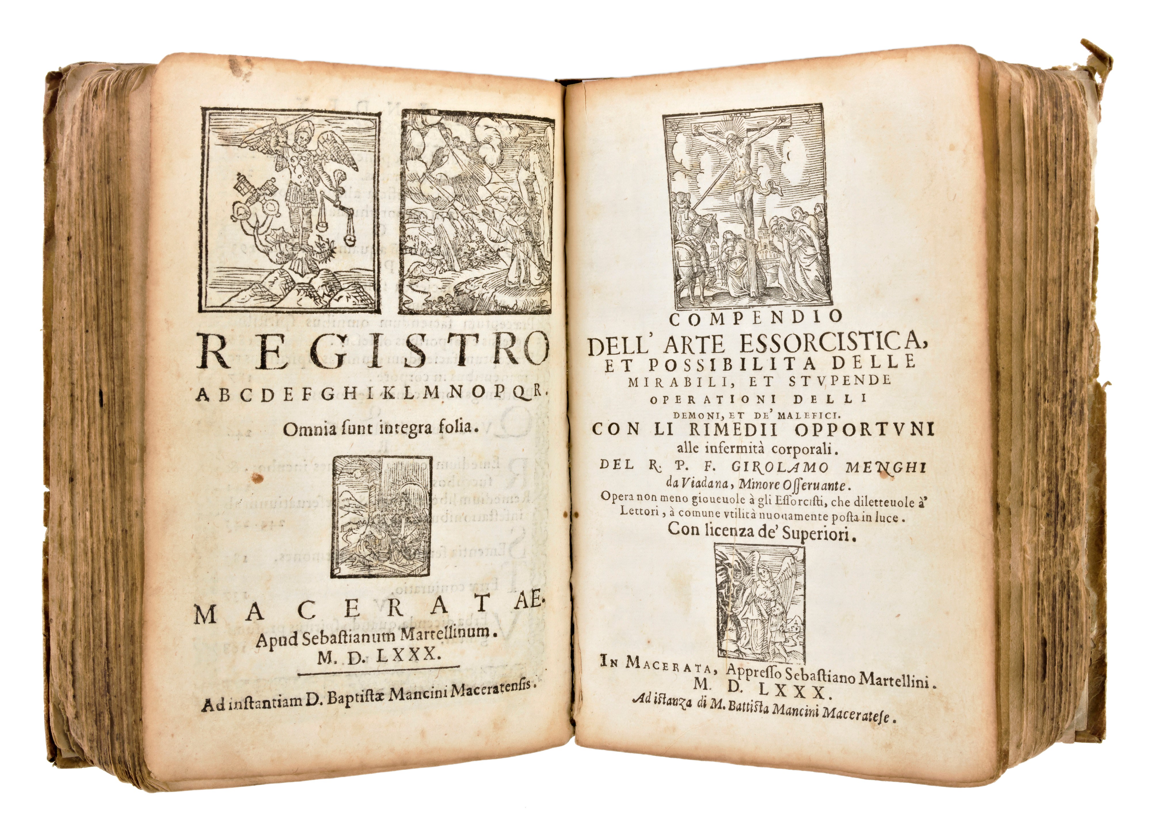 [esorcismo] Menghi, Girolamo : Compendio Dell'arte Essorcistica, ... in Macerata, Appresso Sebast...