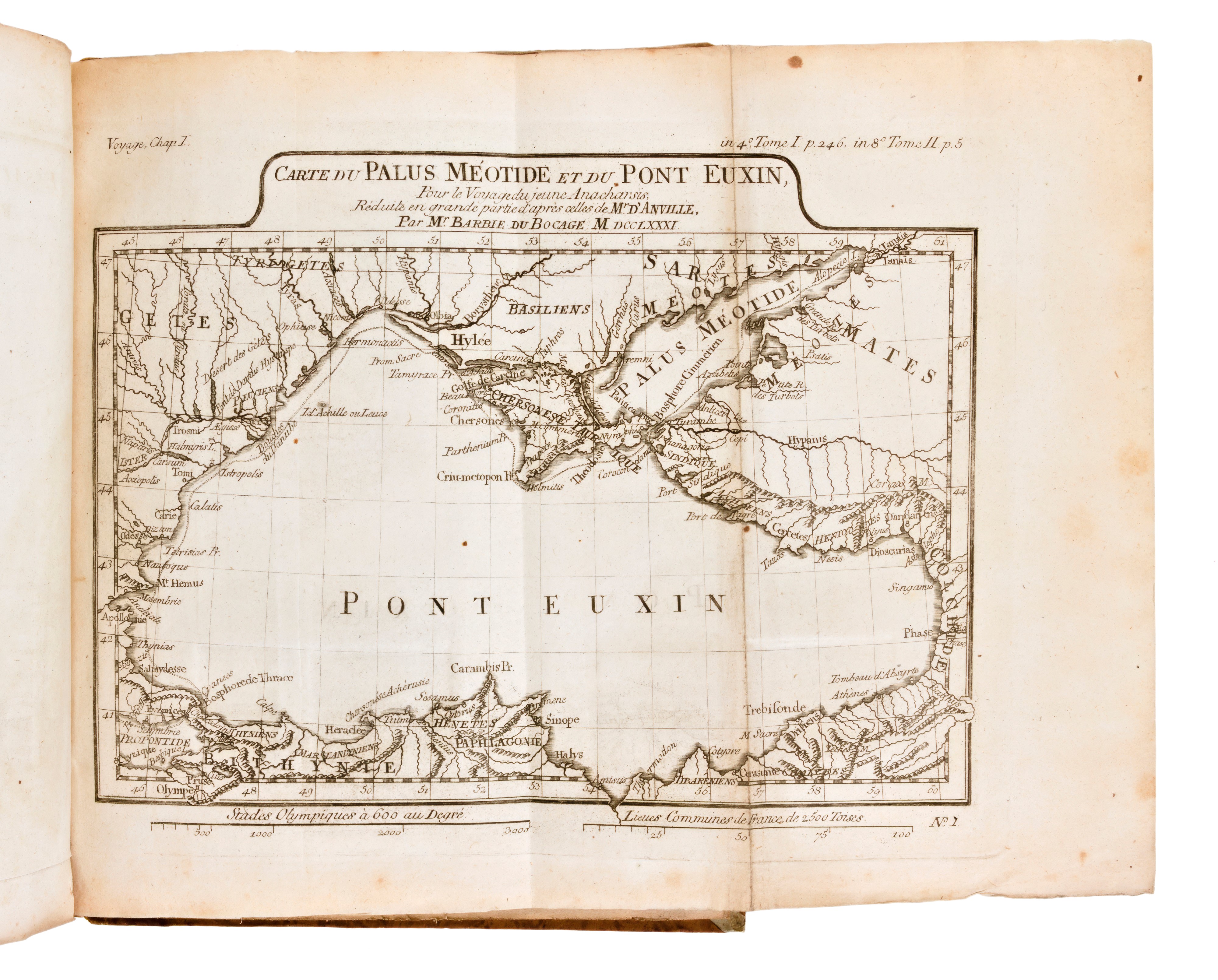 [atlante Antica Grecia] Barthélemy, Jean-j. : Recueil De Cartes Geographiques, Plans, Vues Et Med...