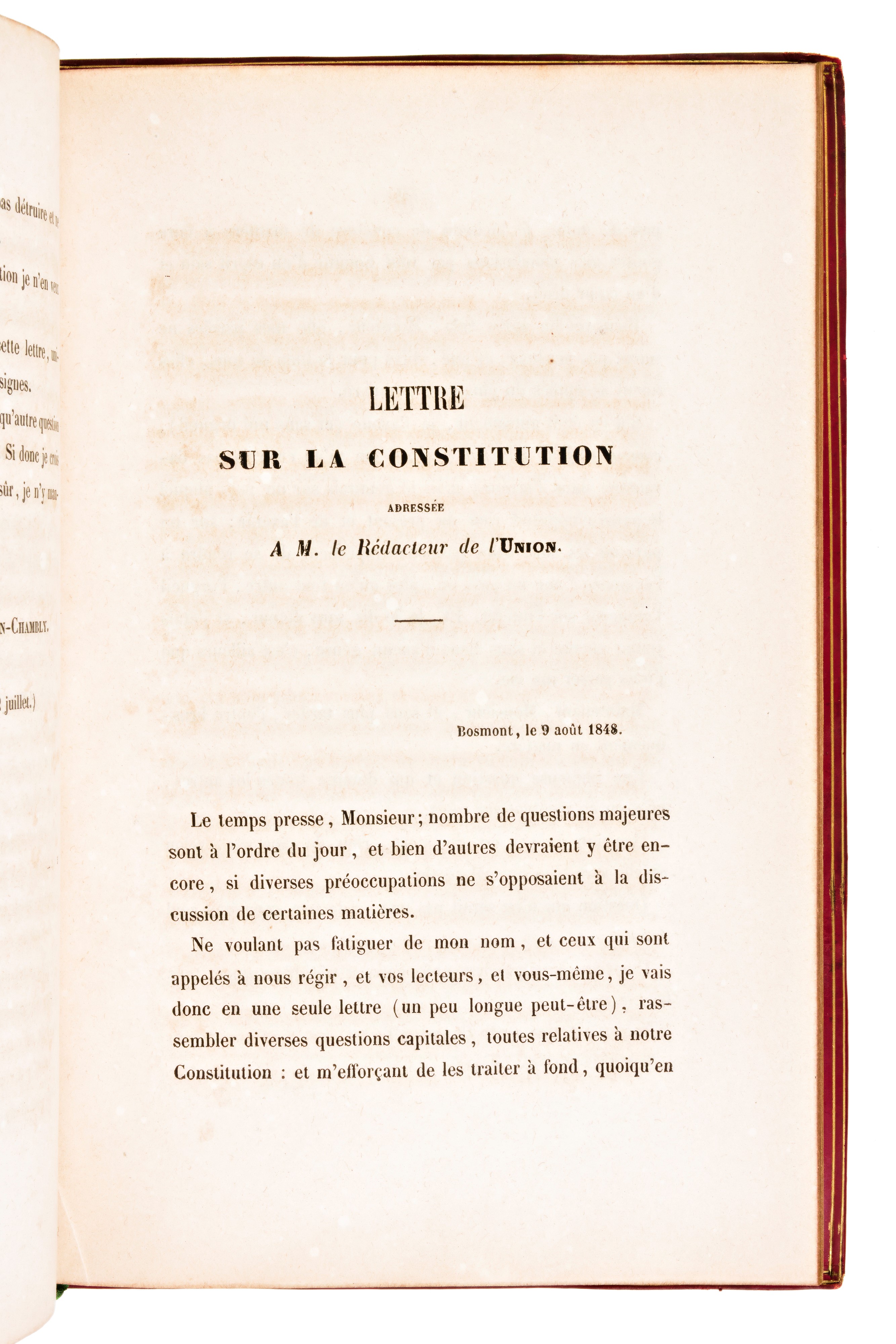 [storia/moti 1848] la Tour Du Pin Chambly, M. Henri: Lettres Diverses Sur la Révolution De Févrie...