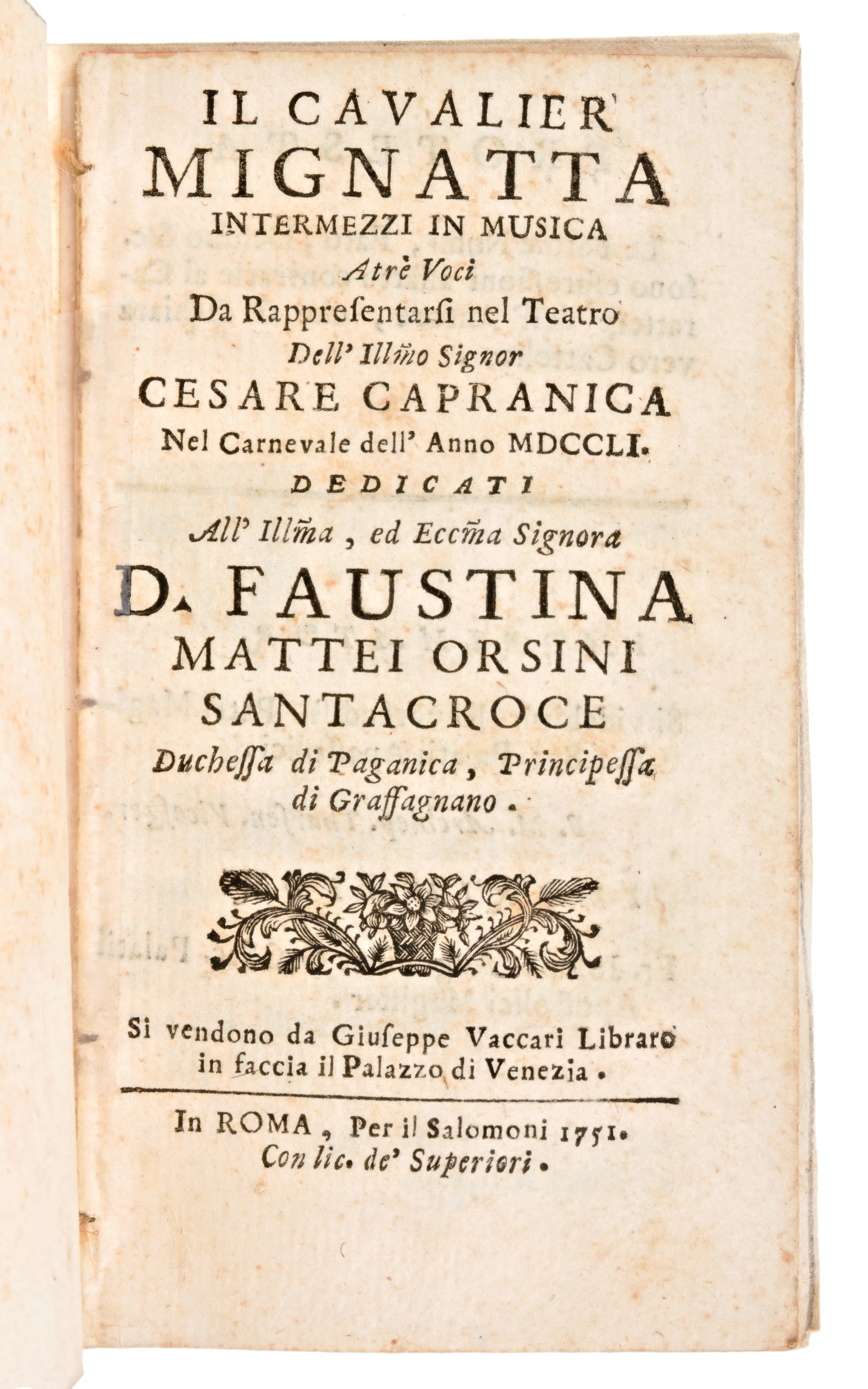 [Carnevale di Roma/Spoleto] Raccolta di 16 Libretti d'Opera anni 1751-1755.