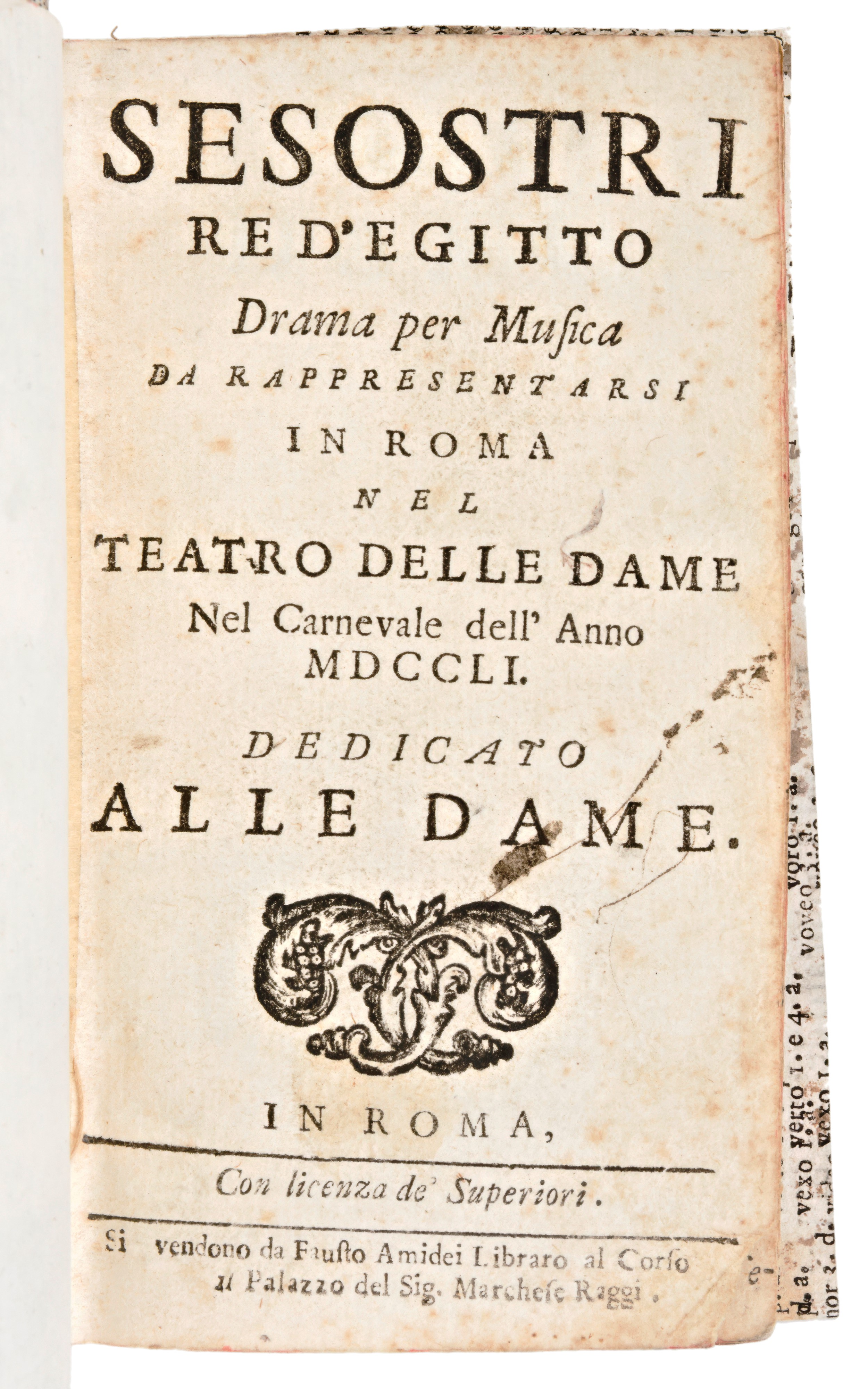 [Carnevale di Roma/Spoleto] Raccolta di 16 Libretti d'Opera anni 1751-1755.