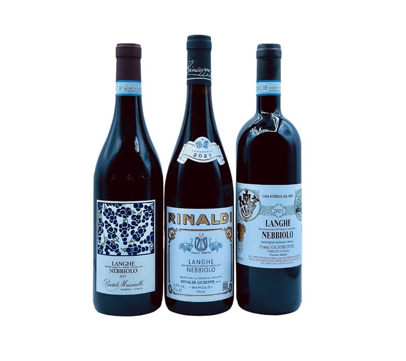 Giuseppe Rinaldi, Langhe Nebbiolo - Bartolo Mascarello, Langhe Nebbiolo - Comm. G.b. Burlotto, La...
