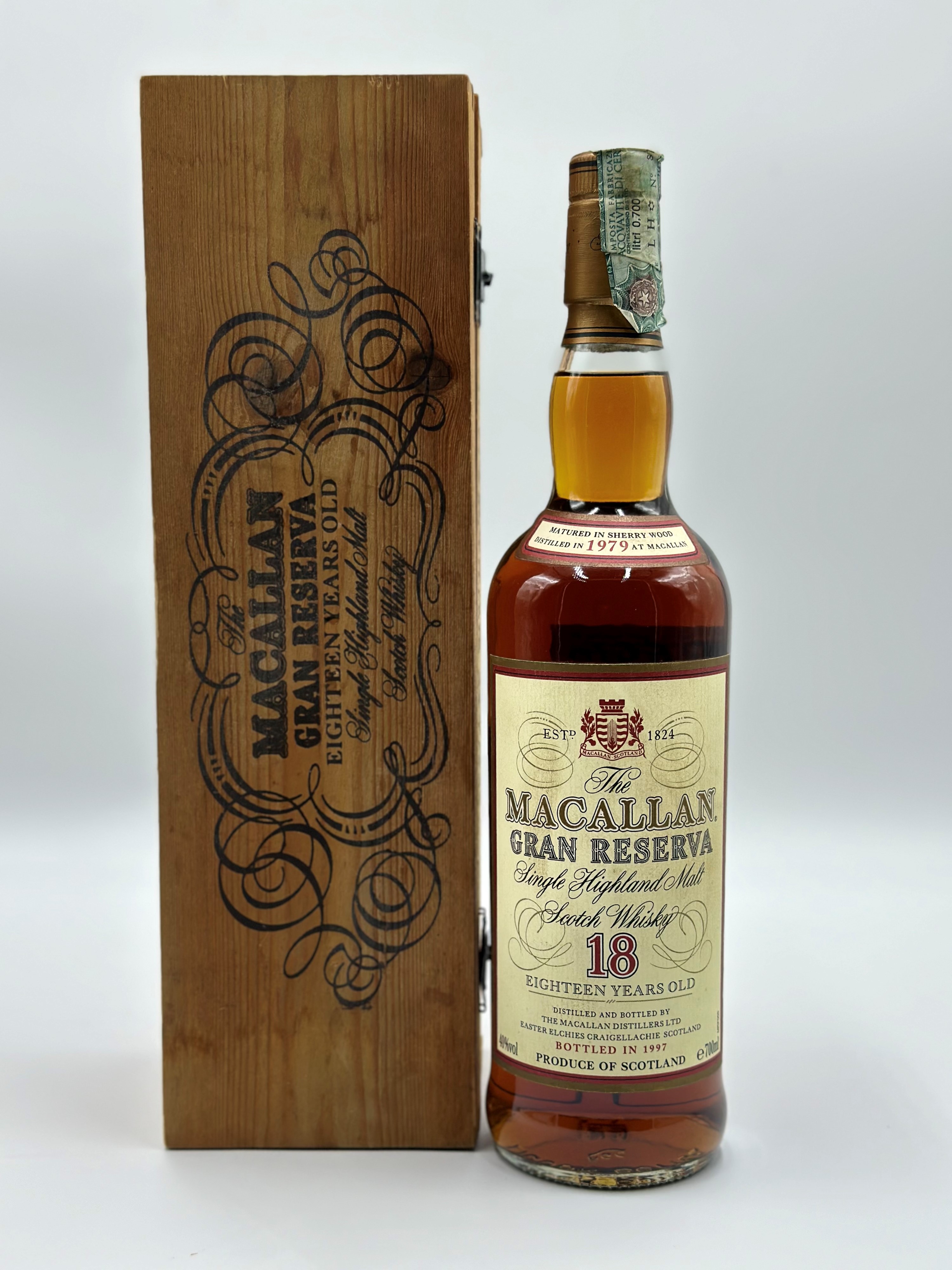 Whisky Gran Reserva 18 YO Single Malt Macallan 1979 1 Bot