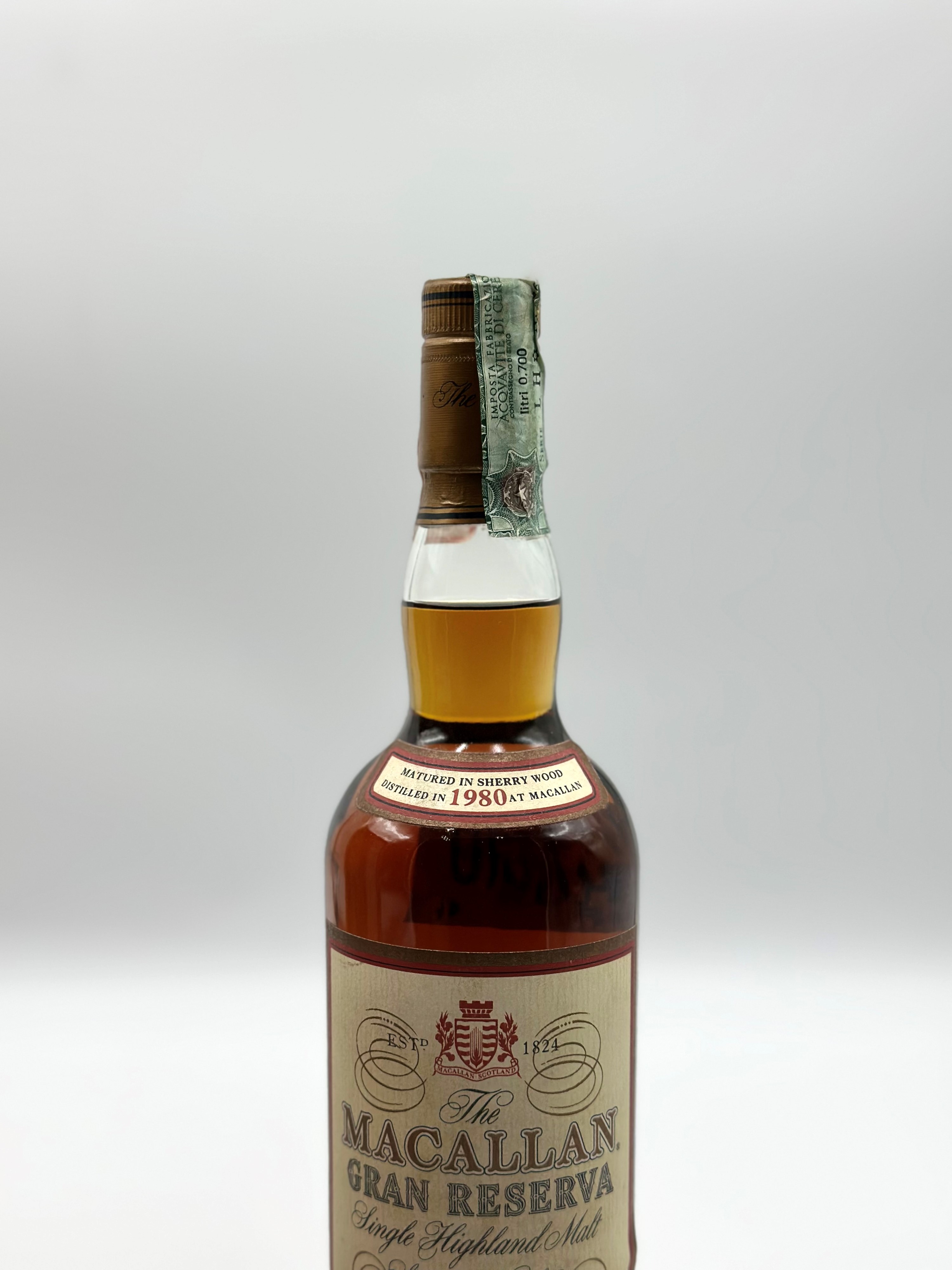 Whisky Gran Reserva 18 YO Single Malt Macallan 1980 1 Bot