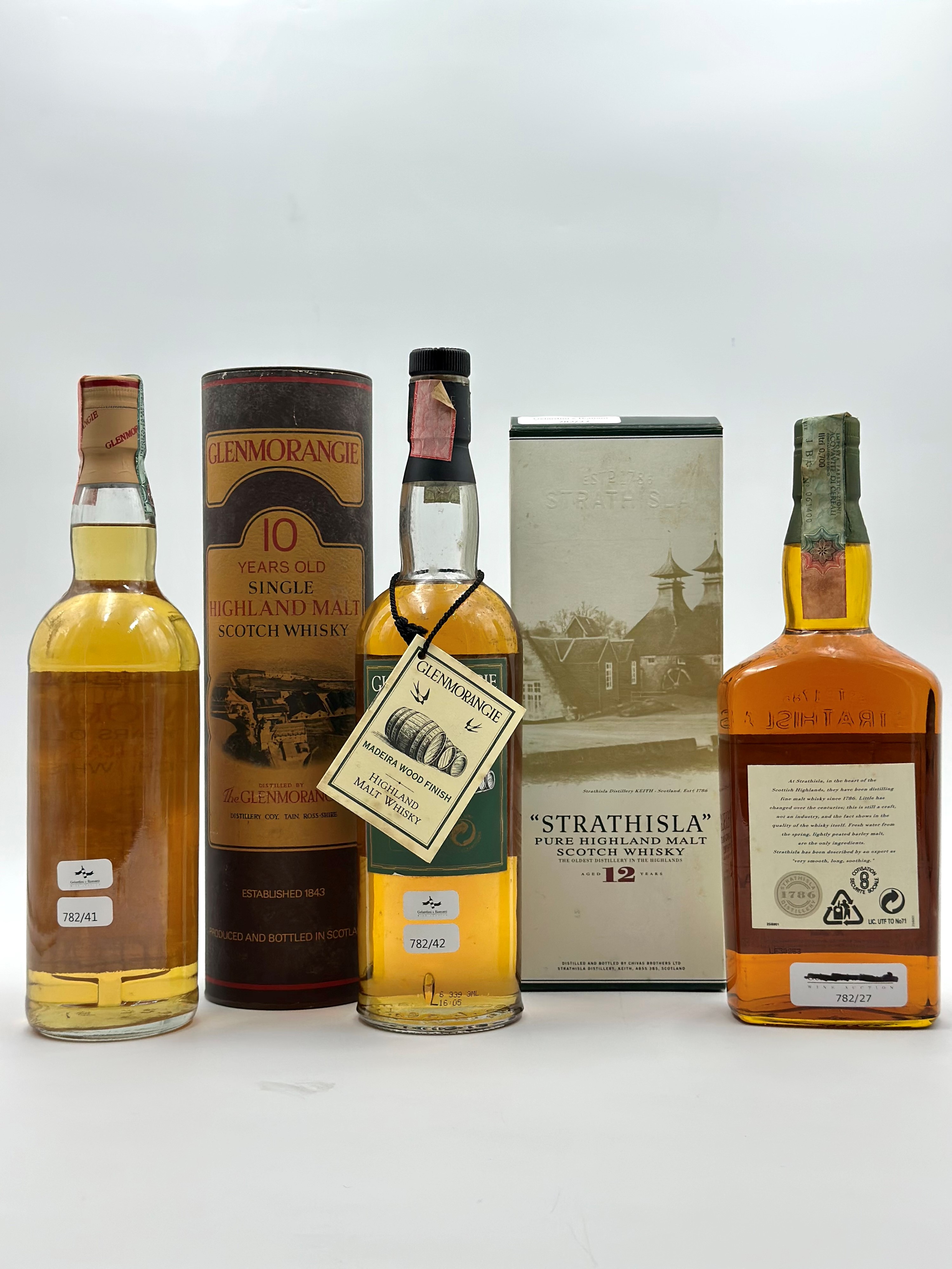 Strathisla 12 Years Old - Glenmorange Madeira Wood Finish - Glenmorangie 10 Years Old