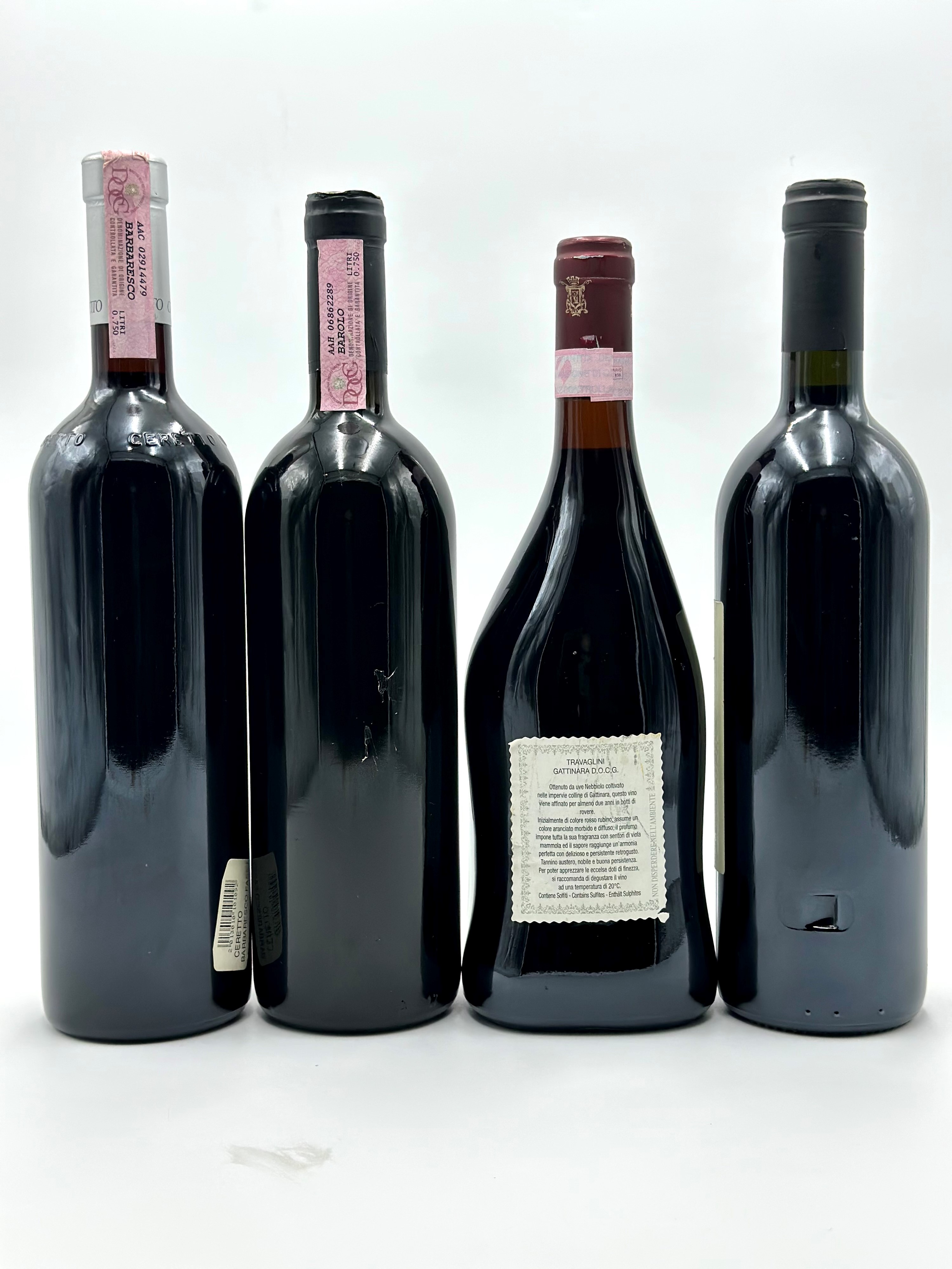 Ceretto, Barbaresco Bernardot Bricco Asili - Clerico, Barolo Pajana - Travaglini, Gattinara - Pru...