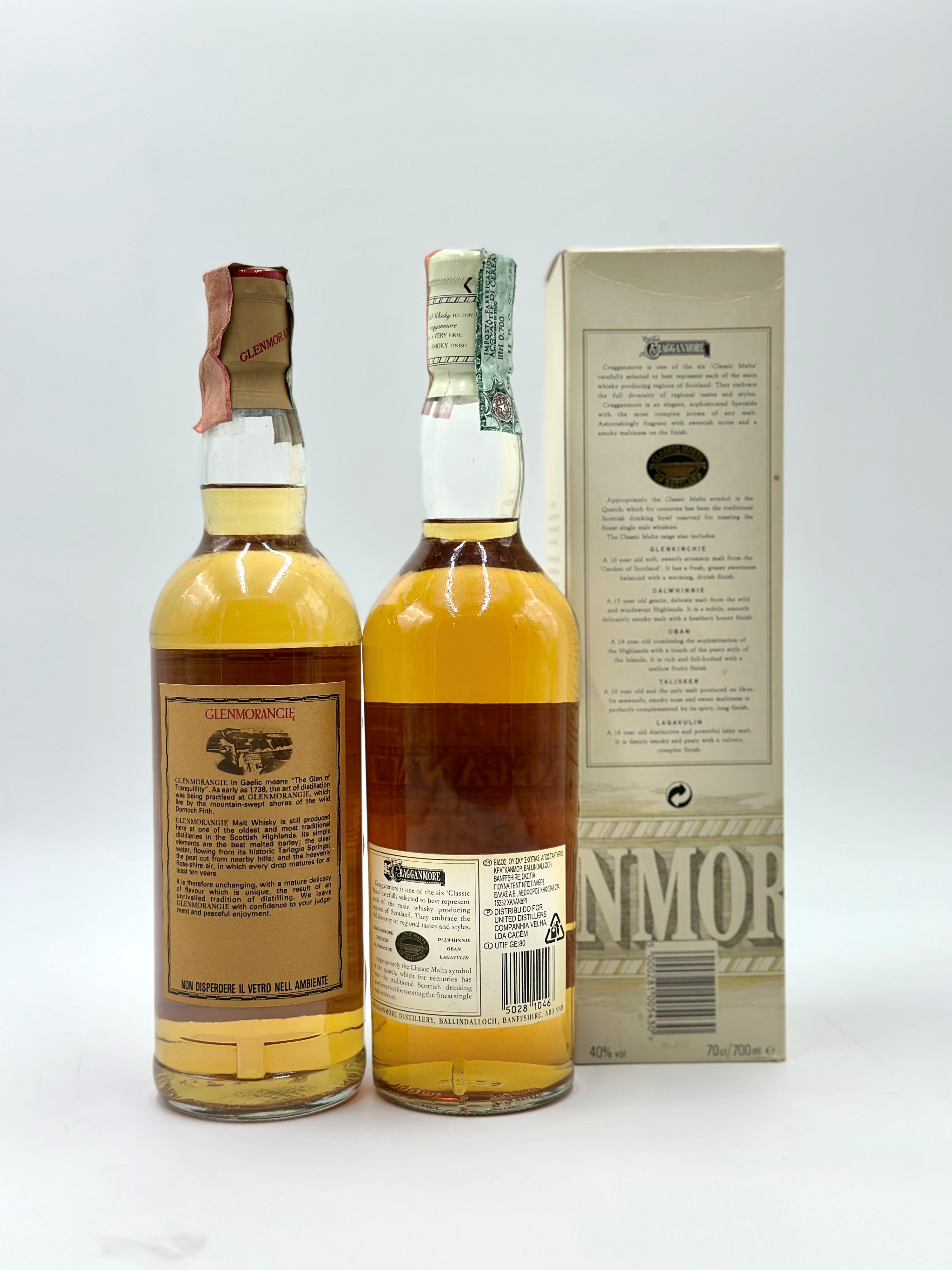 Glenmorange 10 Years Old Scotch Whisky - Gragganmore 12 Years Old Scotch Whisky