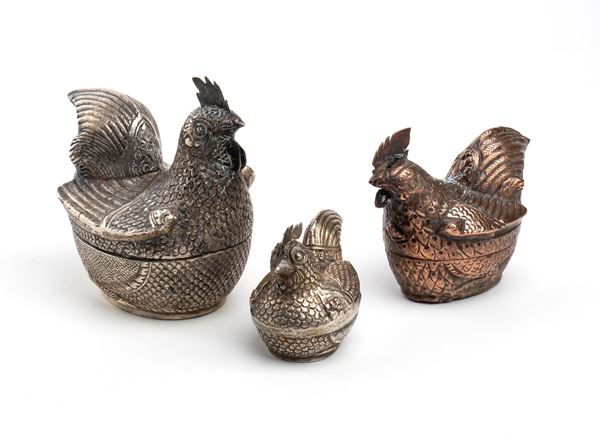 Cambogian three betel boxes