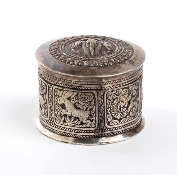 Indian solid silver box