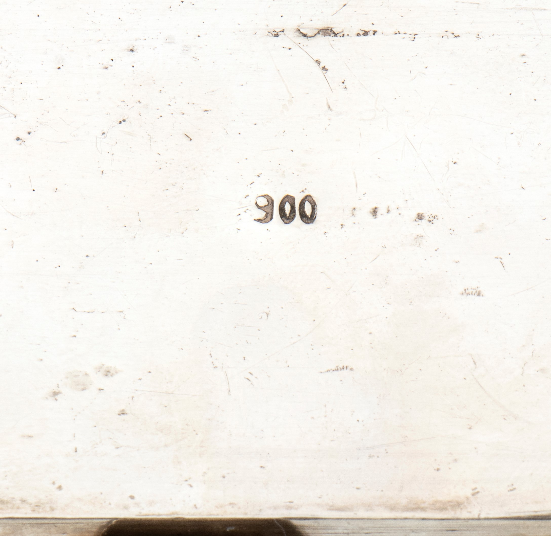 Scrigno in argento, argento 900/1000 punzonato '900'
