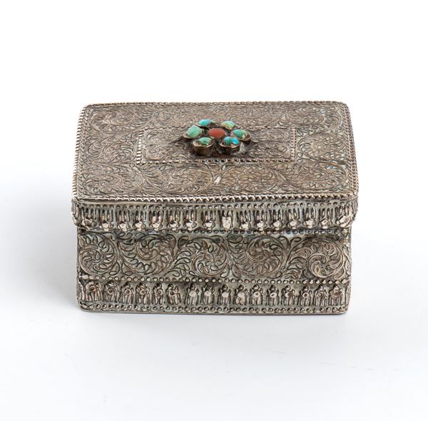 Indian solid silver box