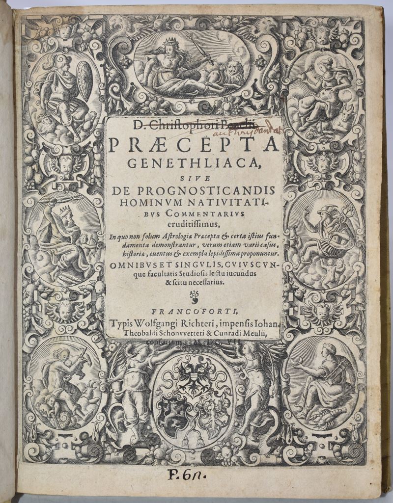 Pezel, Christoph D. Christophori Pezelii Praecepta Genethliaca Siue De Prognosticandis Hominum Na...