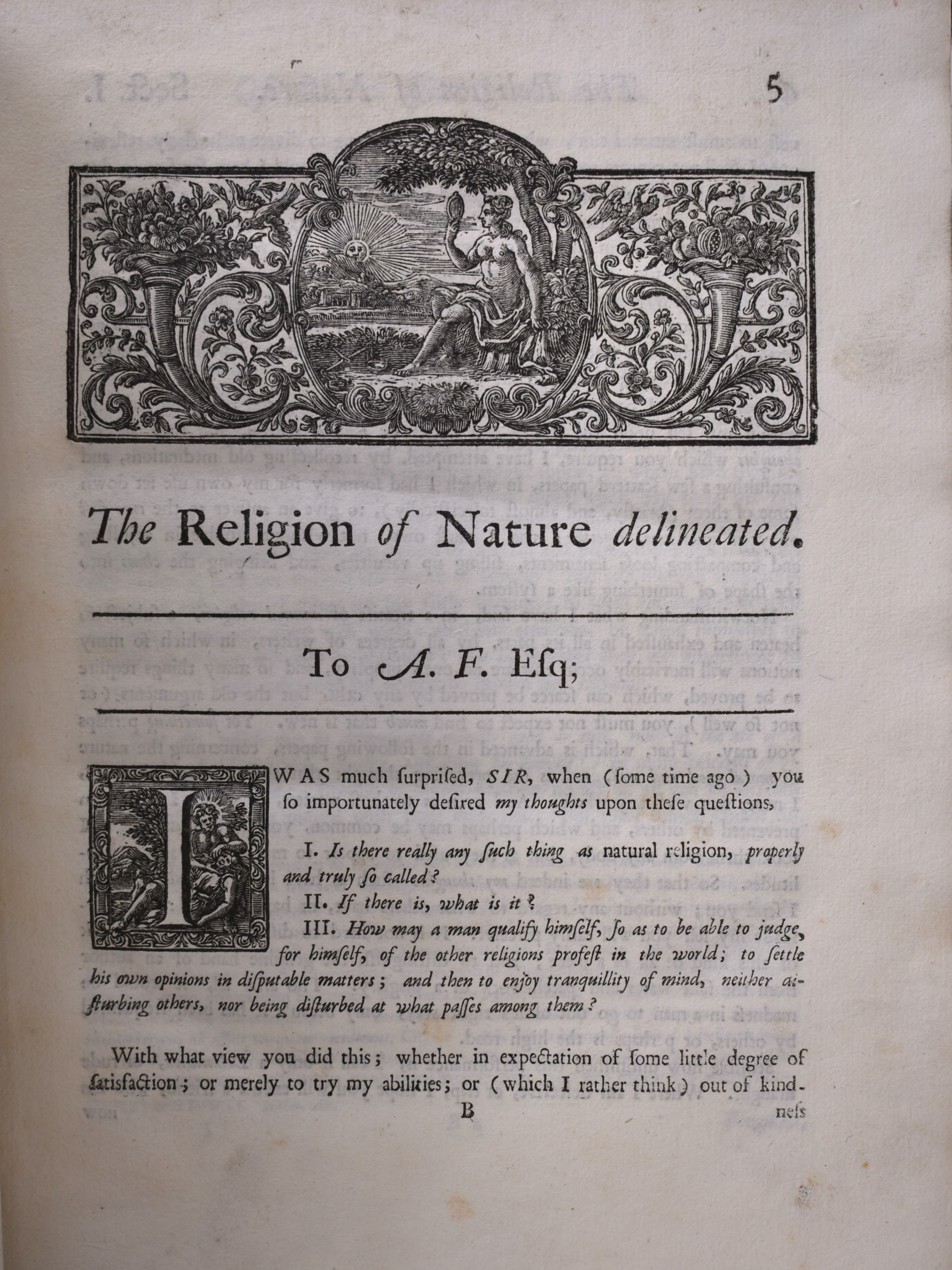Wollaston, William: The Religion Of Nature Illustrated. London, 1725, S. Palmer.