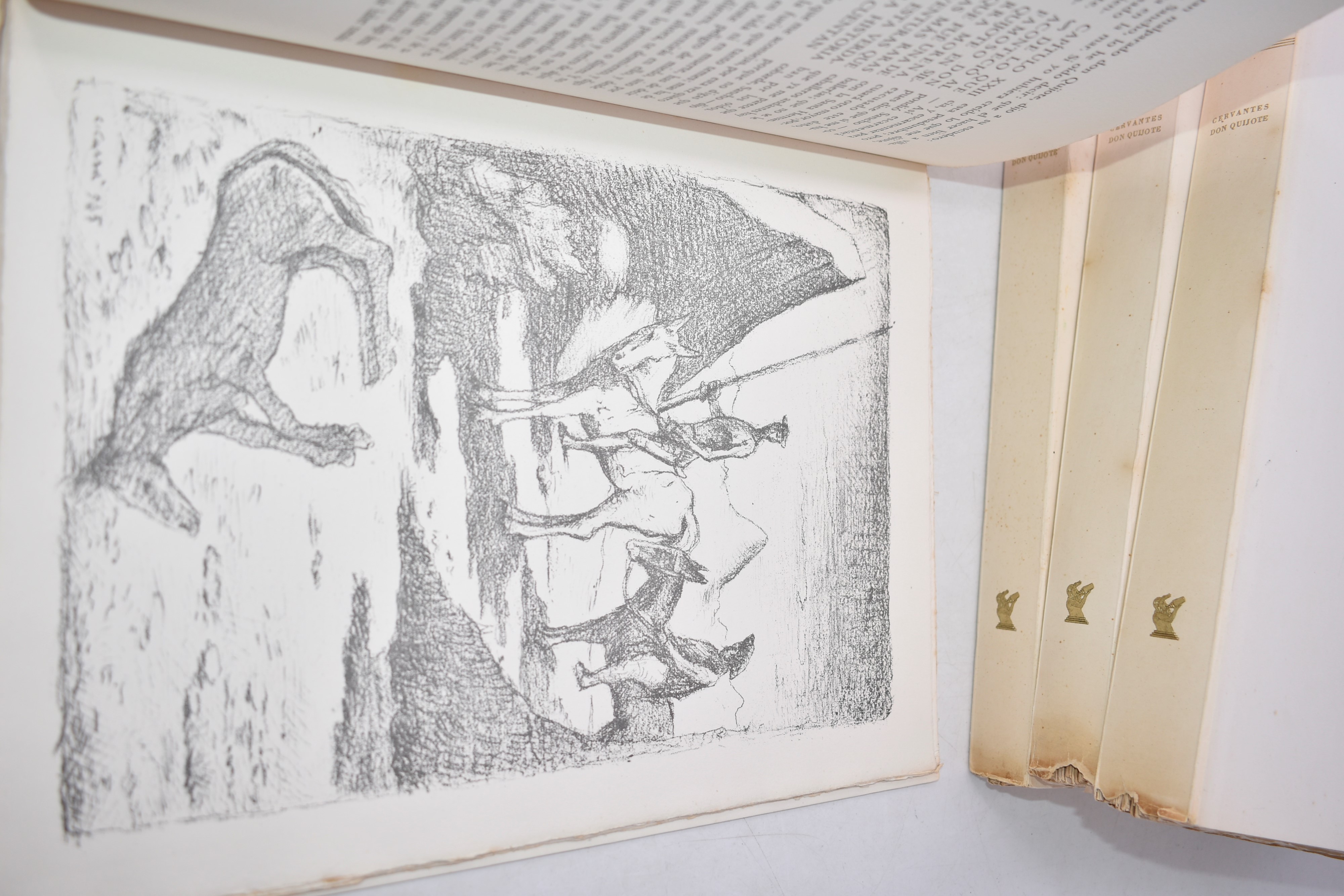 Cervantes Saavedra, Miguel de : DON QUIJOTE DE LA MANCHA. ILLUSTRAZIONI DI CARLO CARRÀ. Milano, 1...