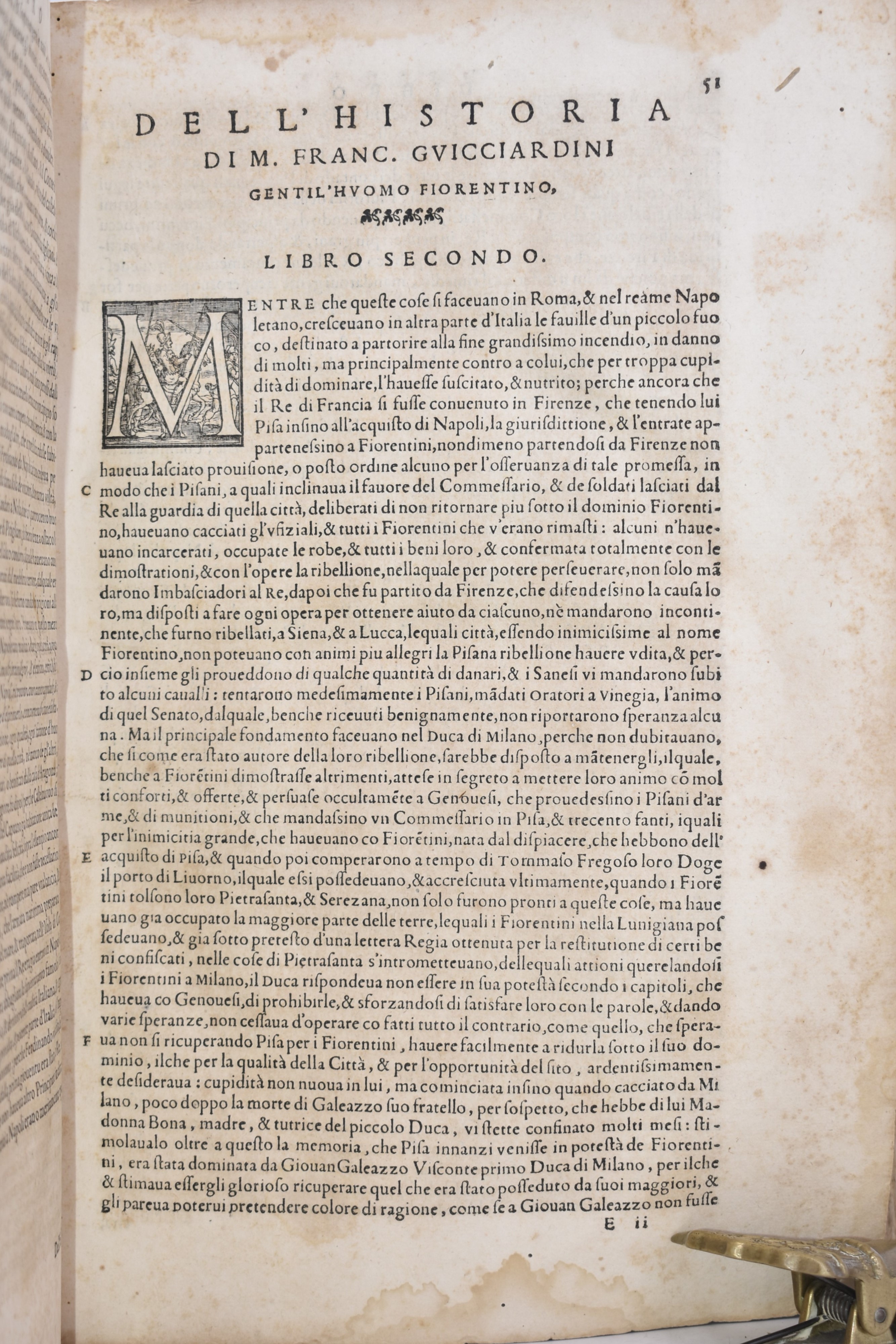 Guicciardini, Francesco : la Historia di Italia di M. Francesco Guicciardini Gentil'huomo Fiorent...