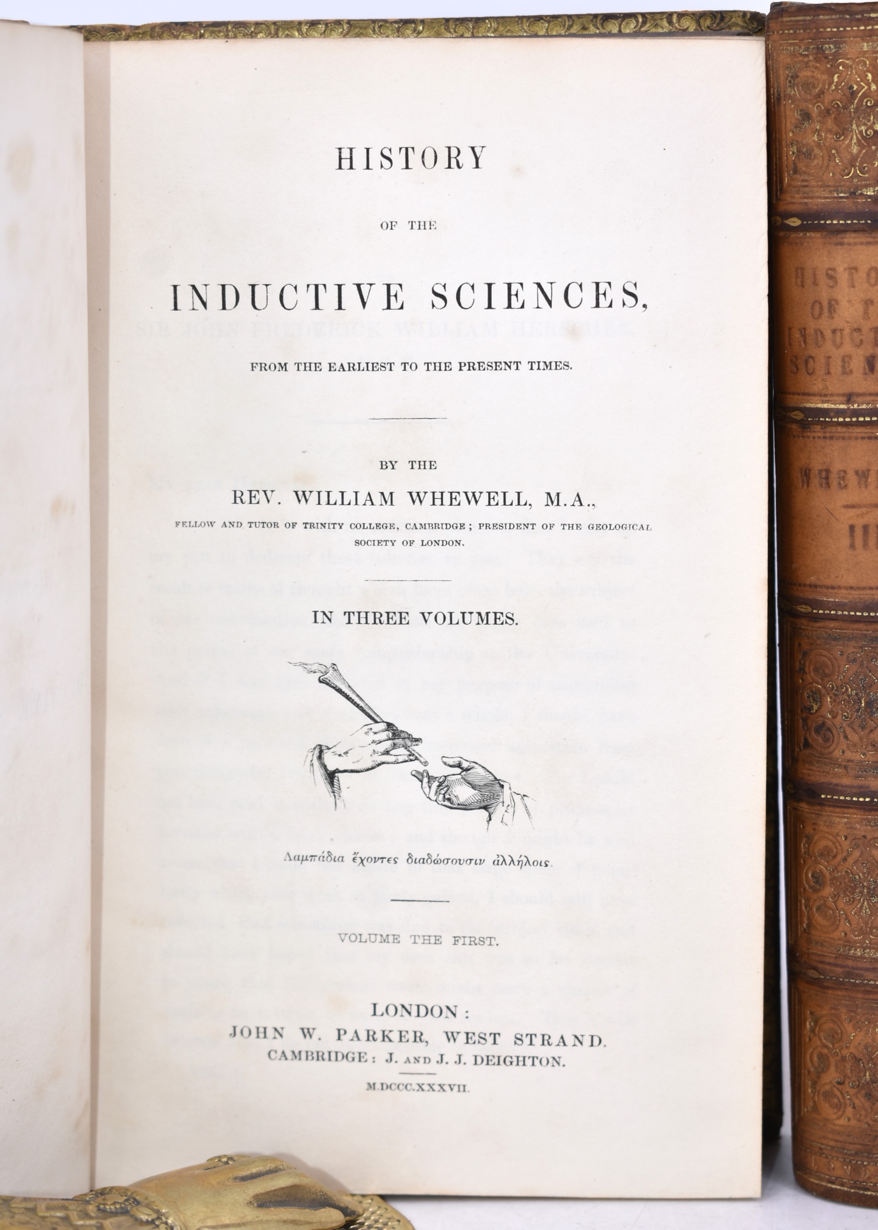 Whewell, Rev. William: HISTORY OF THE INDUCTIVE SCIENCES, FROM THE EARLIEST TO THE PRESENT TIMES,...