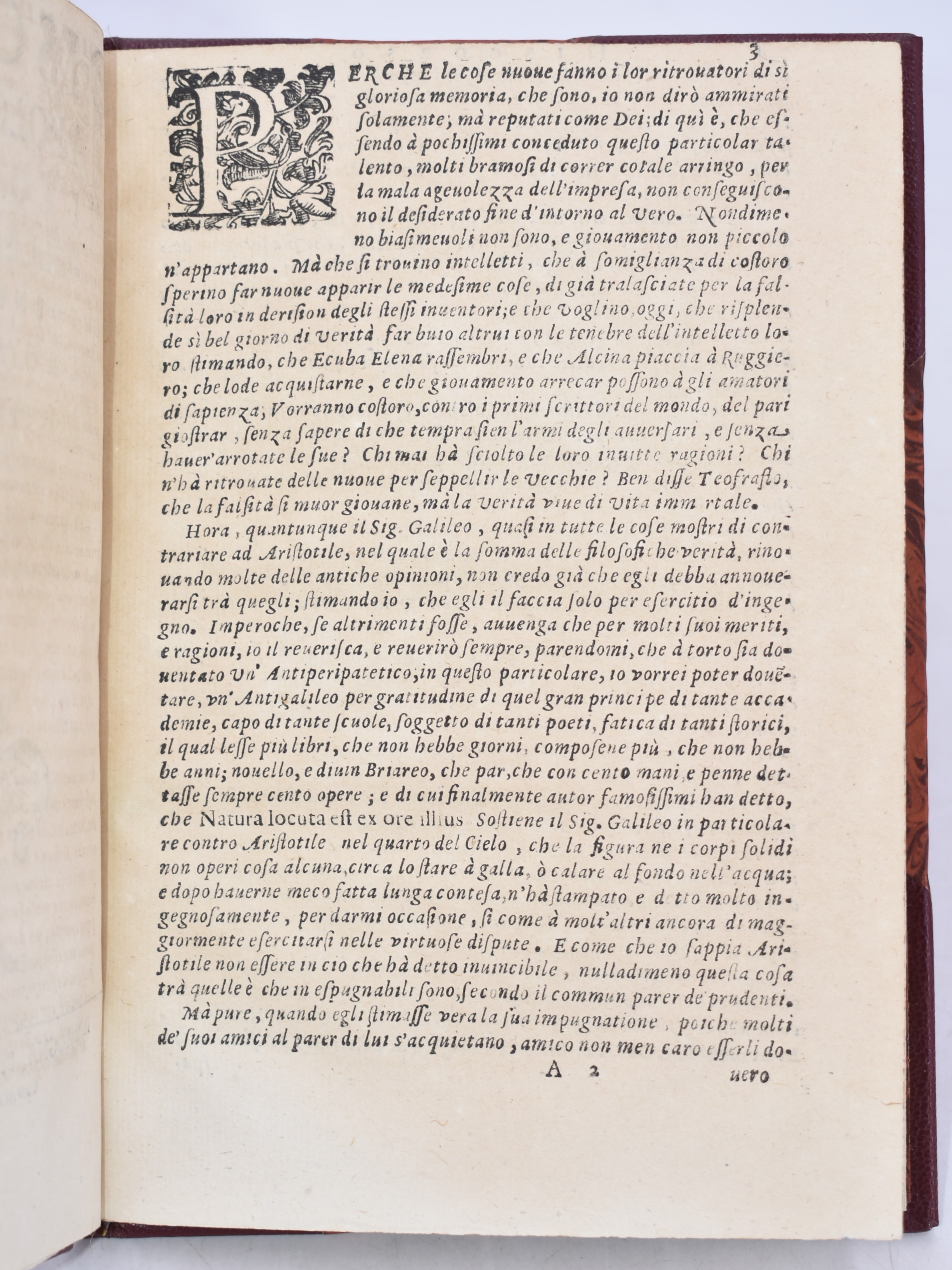 Galilei, Galileo / Colombe, Ludovico delle / Grazia, Vincenzo di DISCORSO APOLOGETICO DI LODOUICO...