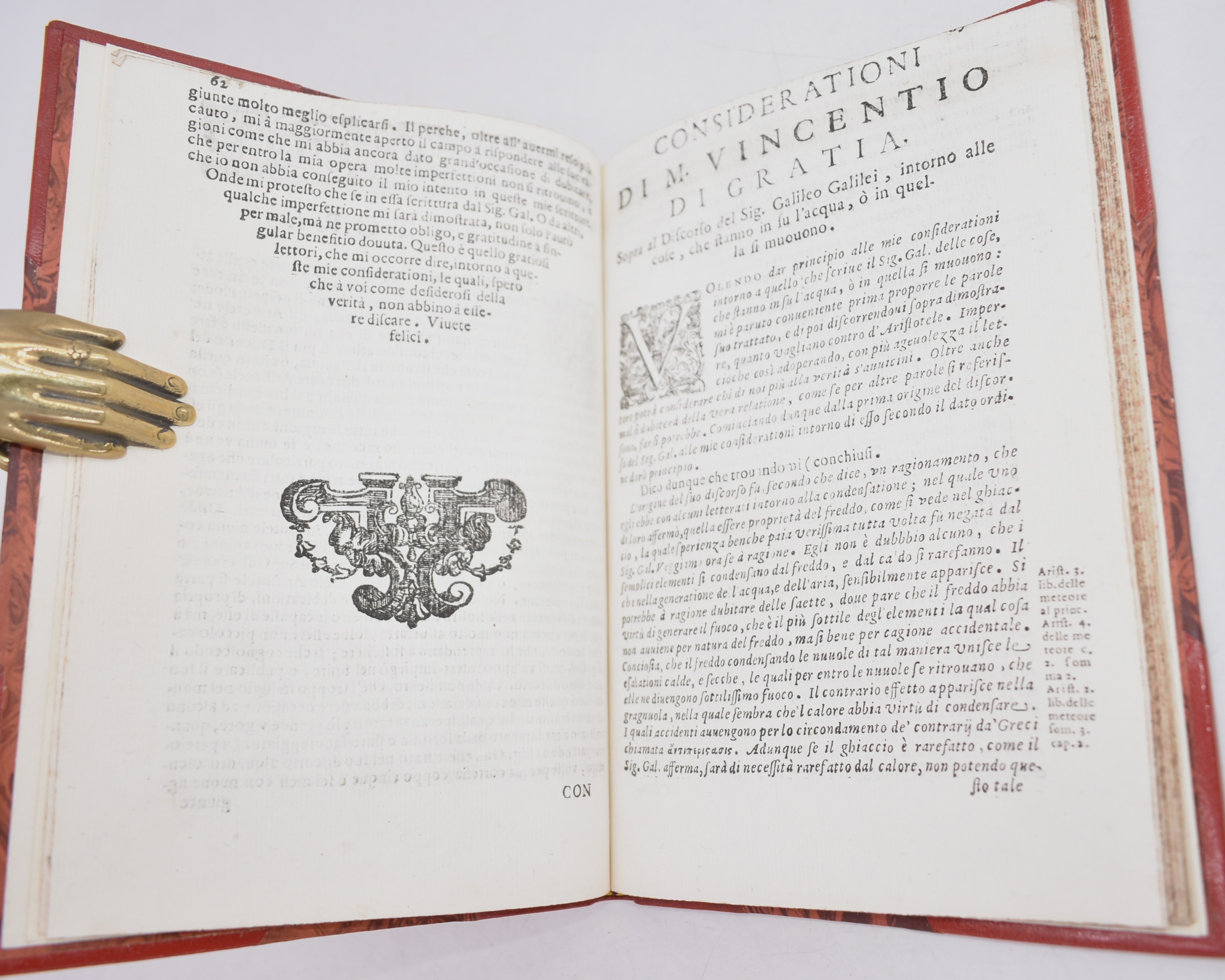 Galilei, Galileo / Colombe, Ludovico delle / Grazia, Vincenzo di CONSIDERATIONI DI M. VINCENTIO D...