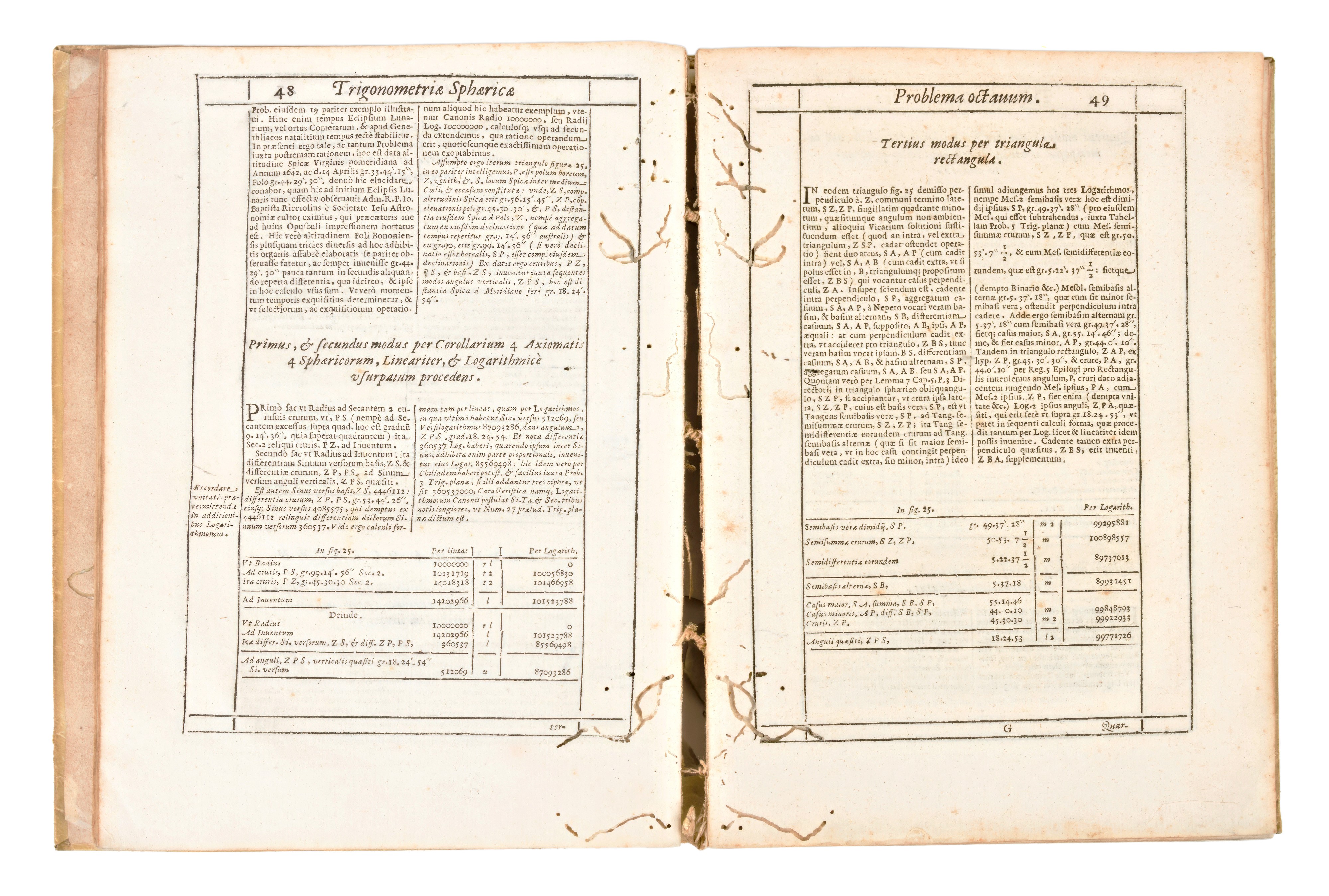 [geometria/matematica] Cavalieri Bonaventura : “ Trigonometria Plana, Et Spherica, Linearis, & Lo...