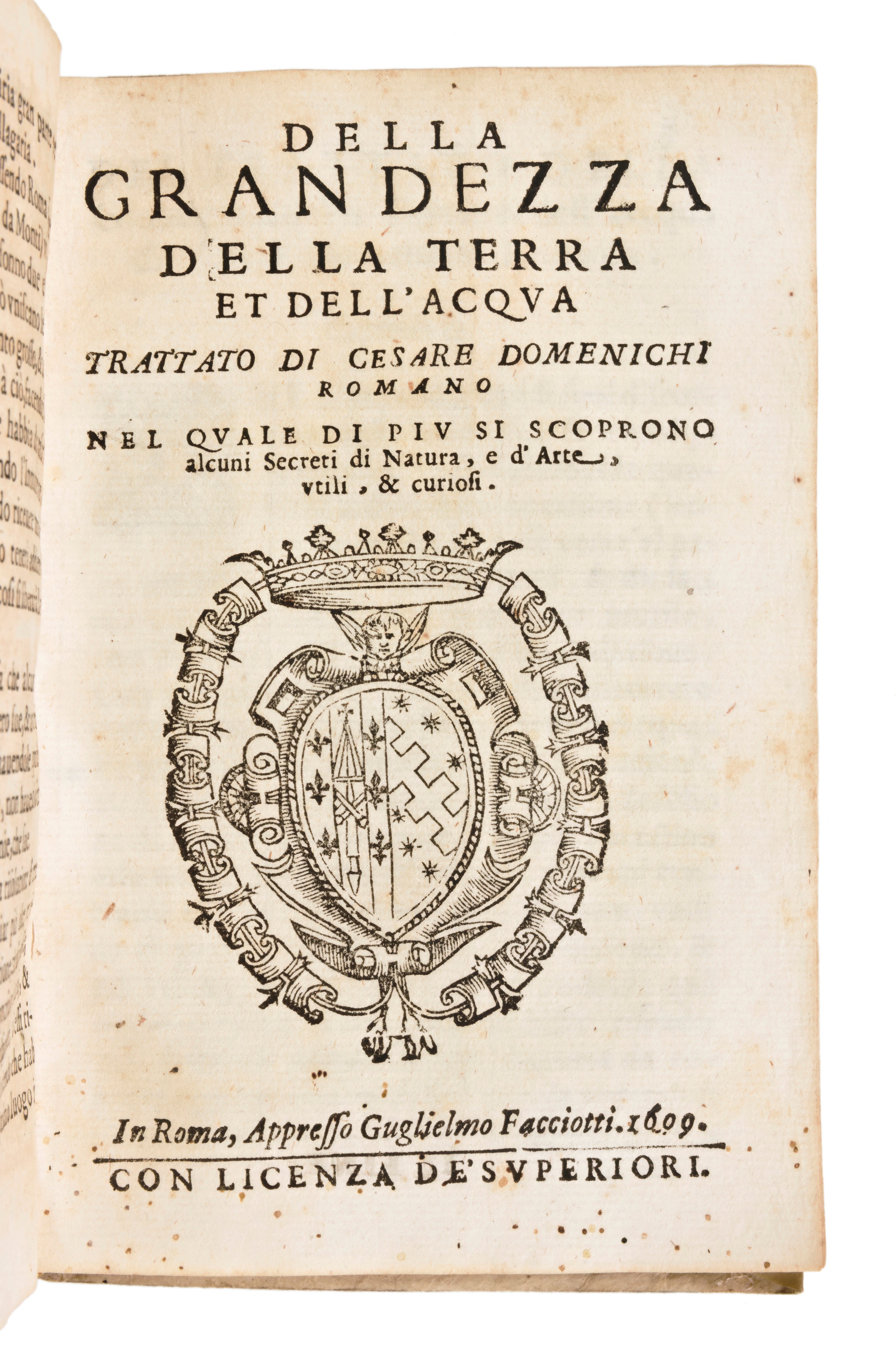 [roma] Domenichi Cesare : della Inondazione del Tevere e del Suo Rimedio Roma 1609 Editore : in R...