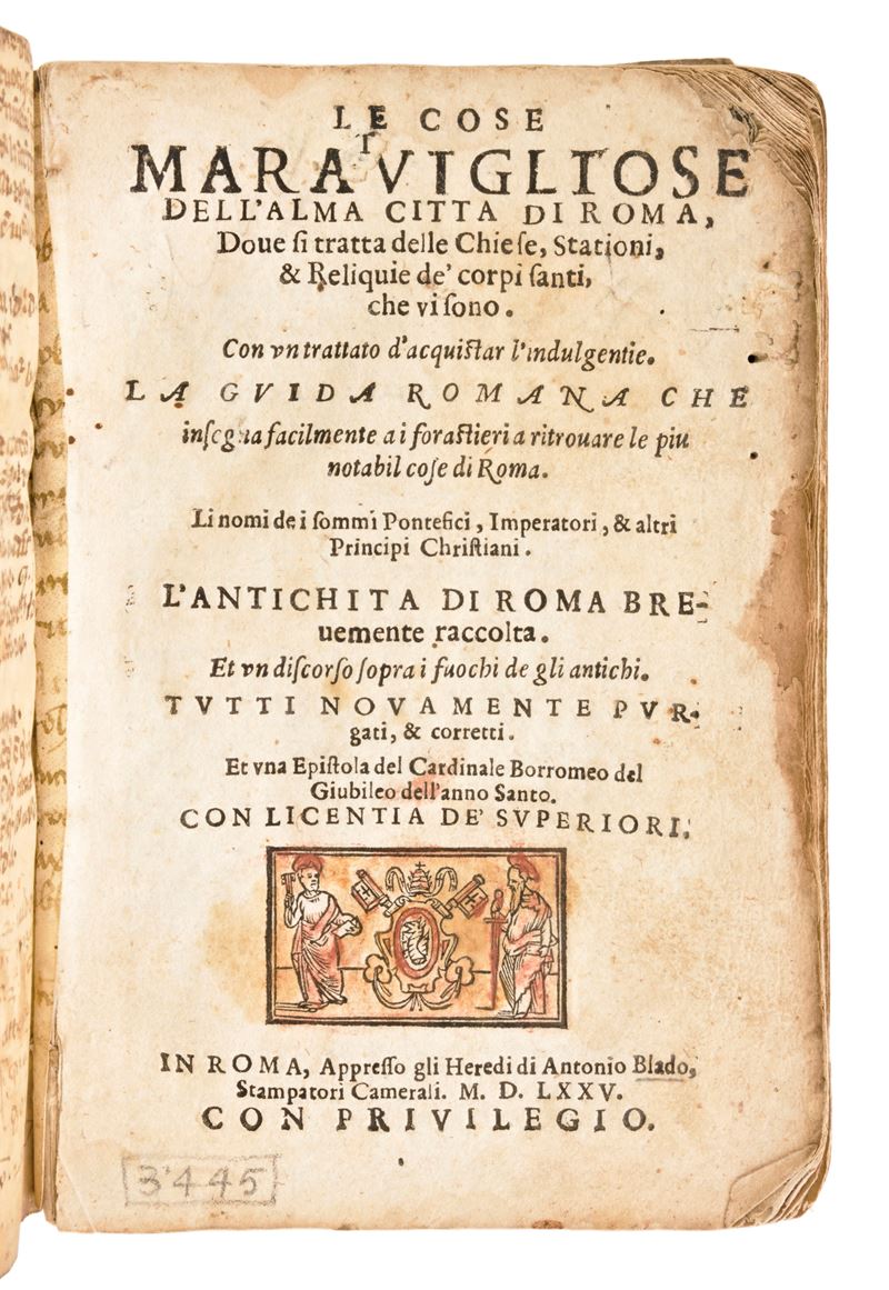 [ Roma ] Palladio, Andrea : le Cose Meravigliose Dell’alma Città di Roma – in Roma 1575