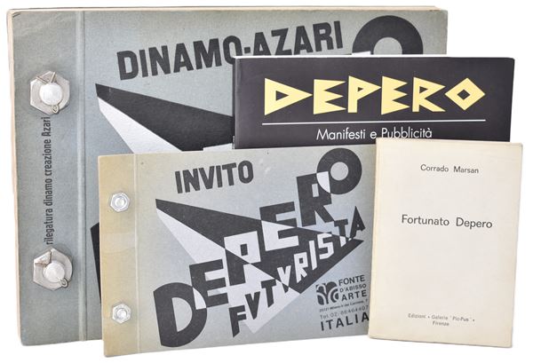 [Libro imbullonato] Depero, Fortunato (1892-1960) : Depero futurista. Milano, Edizione italiana Dinamo Azari, New York – Paris – Berlin, 1927.