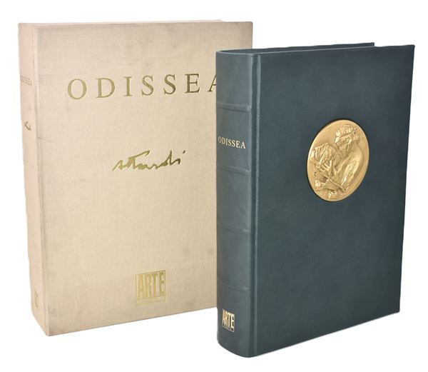 [Libro d’Artista] Omero : ODISSEA con illustrazioni di Ugo Attardi. Edizione limitata & autografata es. n. 118/1425. Art’è Scripta, Bologna, 2001.