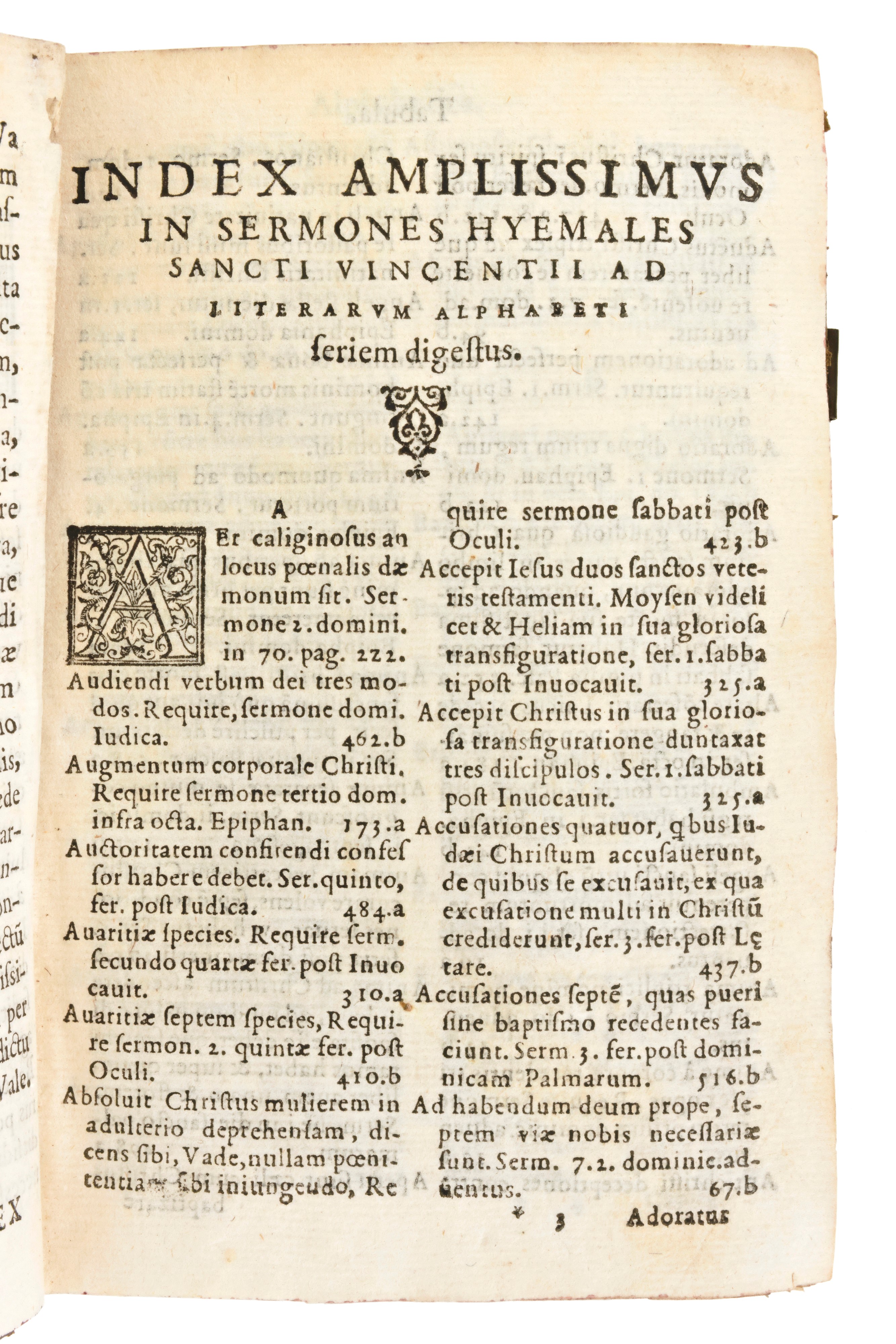 San Vincenzo Ferrreri : Beati Vincentii Natione Hispani... Sermones Hyemales[-aestivales]... Cura...