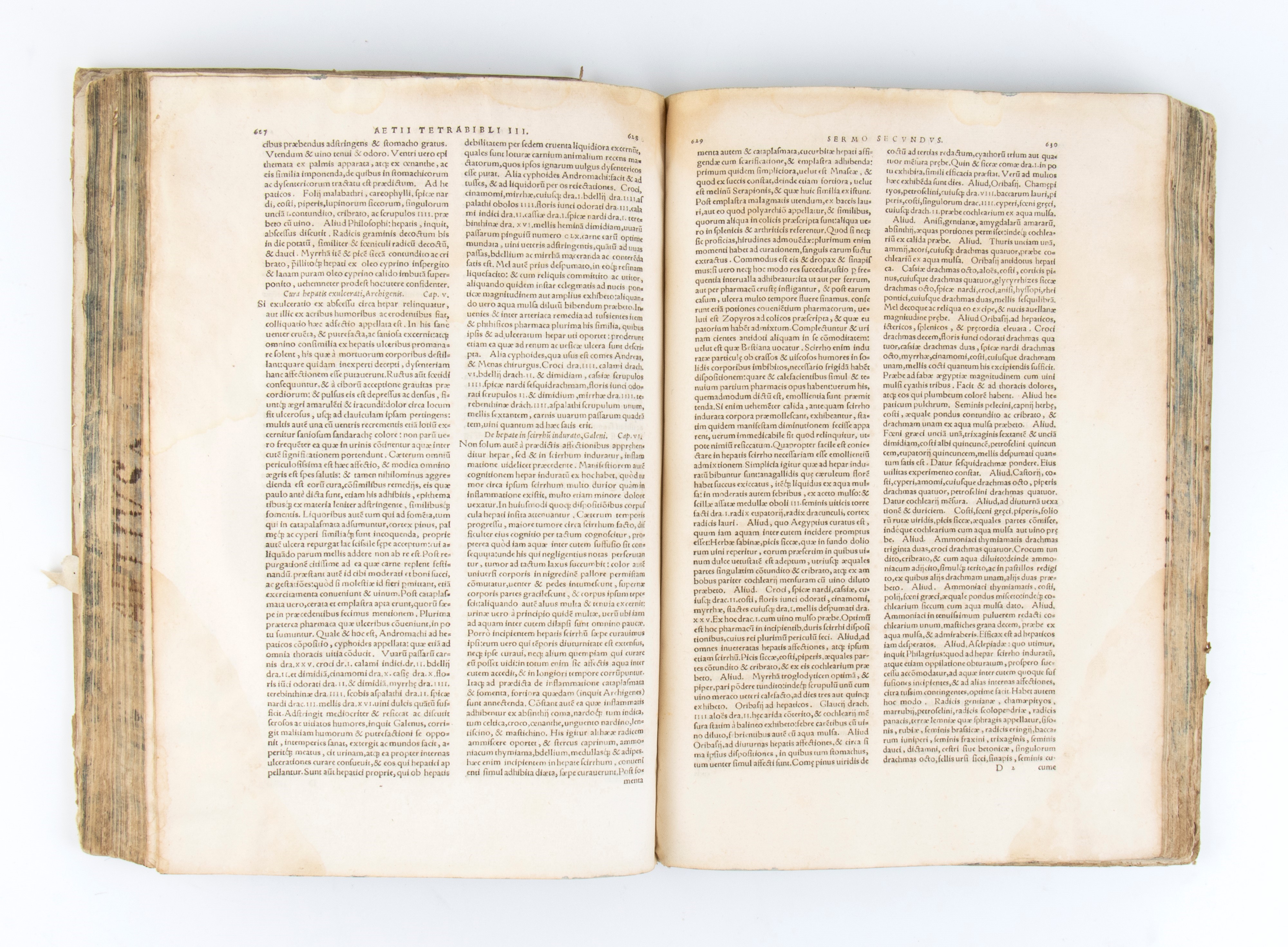 [Medicina] Aezio di Amida : AETII MEDICI GRAECI CONTRACTAE EX VETERIBUS MEDICINAE TETRABIBLOS... ...