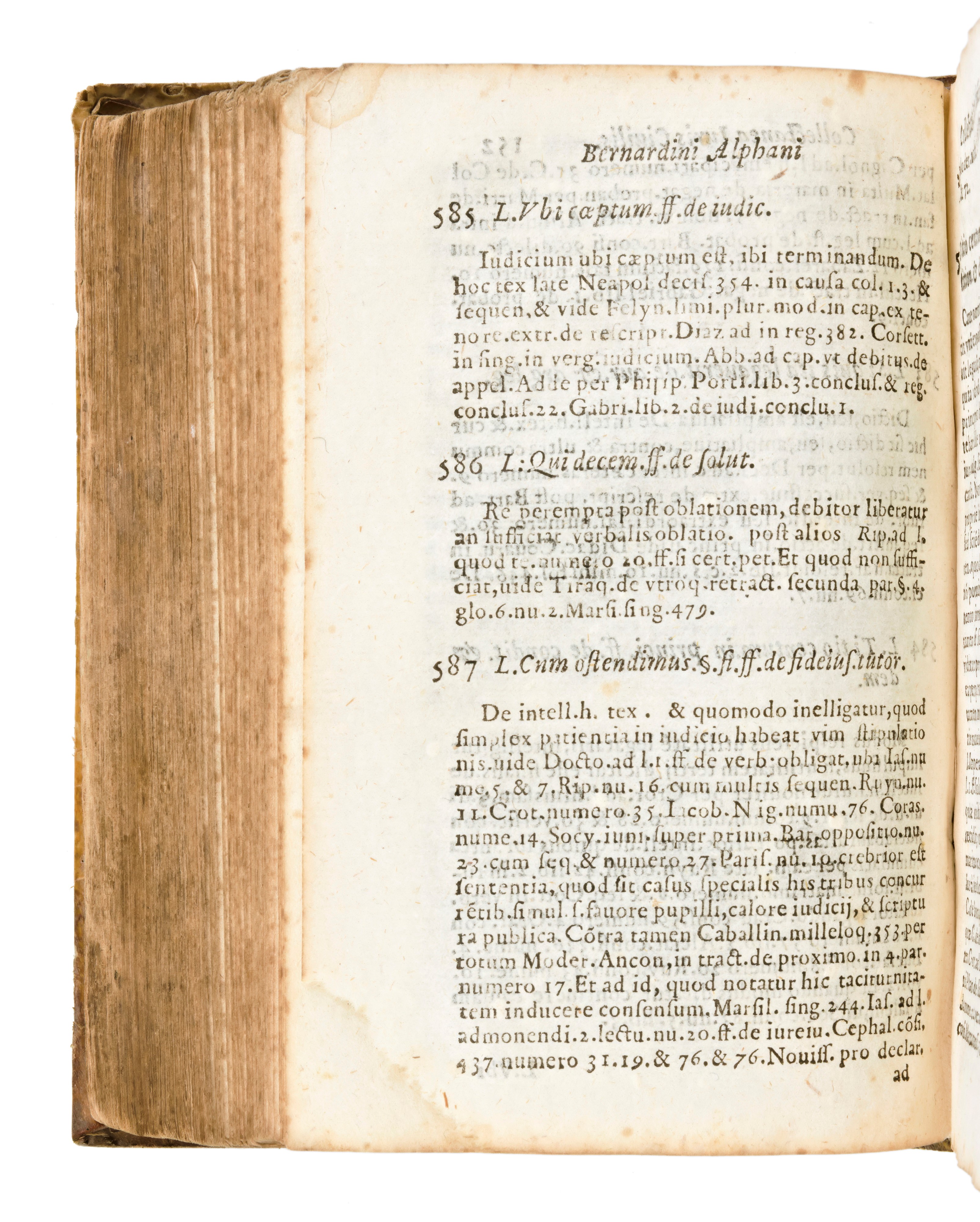 [diritto] Alfani, Bernardino : Collectanea, Seu Reportata Iuris Civilis Bernardinus Alphani. Vene...