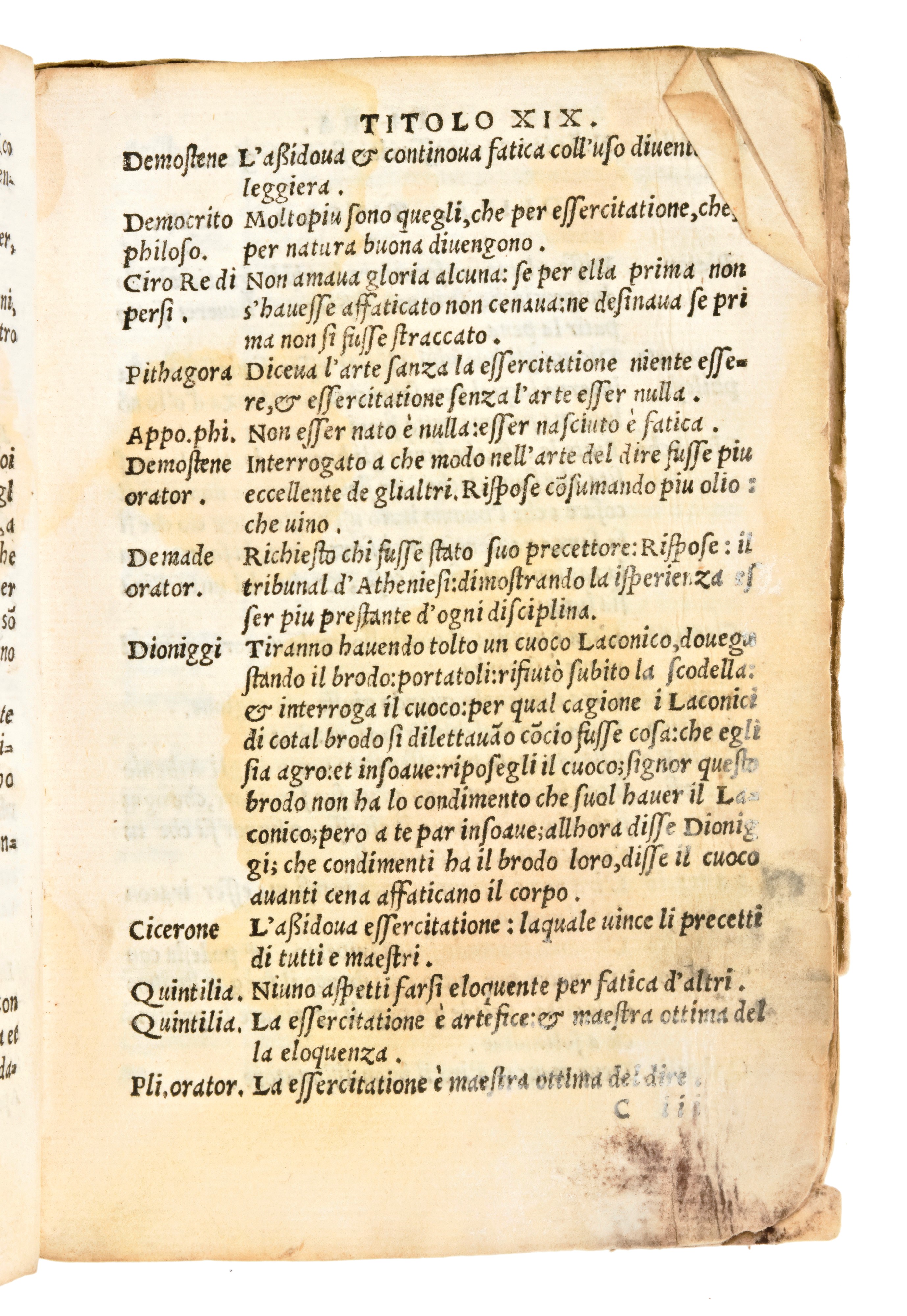 Liburnio, Niccolò: Elegantissime Sentenze Et Aurei Detti De Diuersi Eccellentissimi Antiqui Saui ...