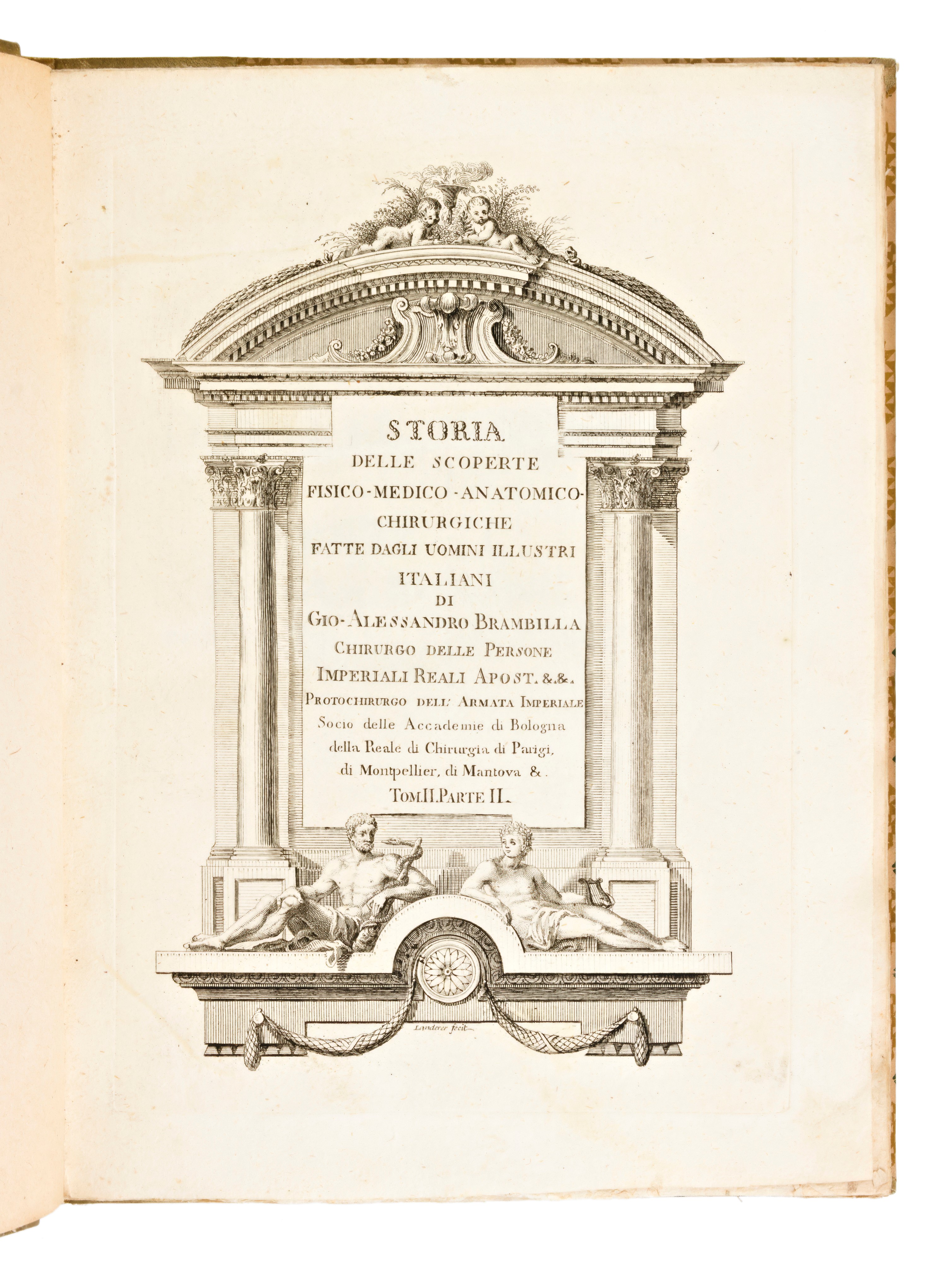 [medicina] Brambilla, Giovanni Alessandro : Storia delle Scoperte Fisico Medico-anatomico-chirurg...