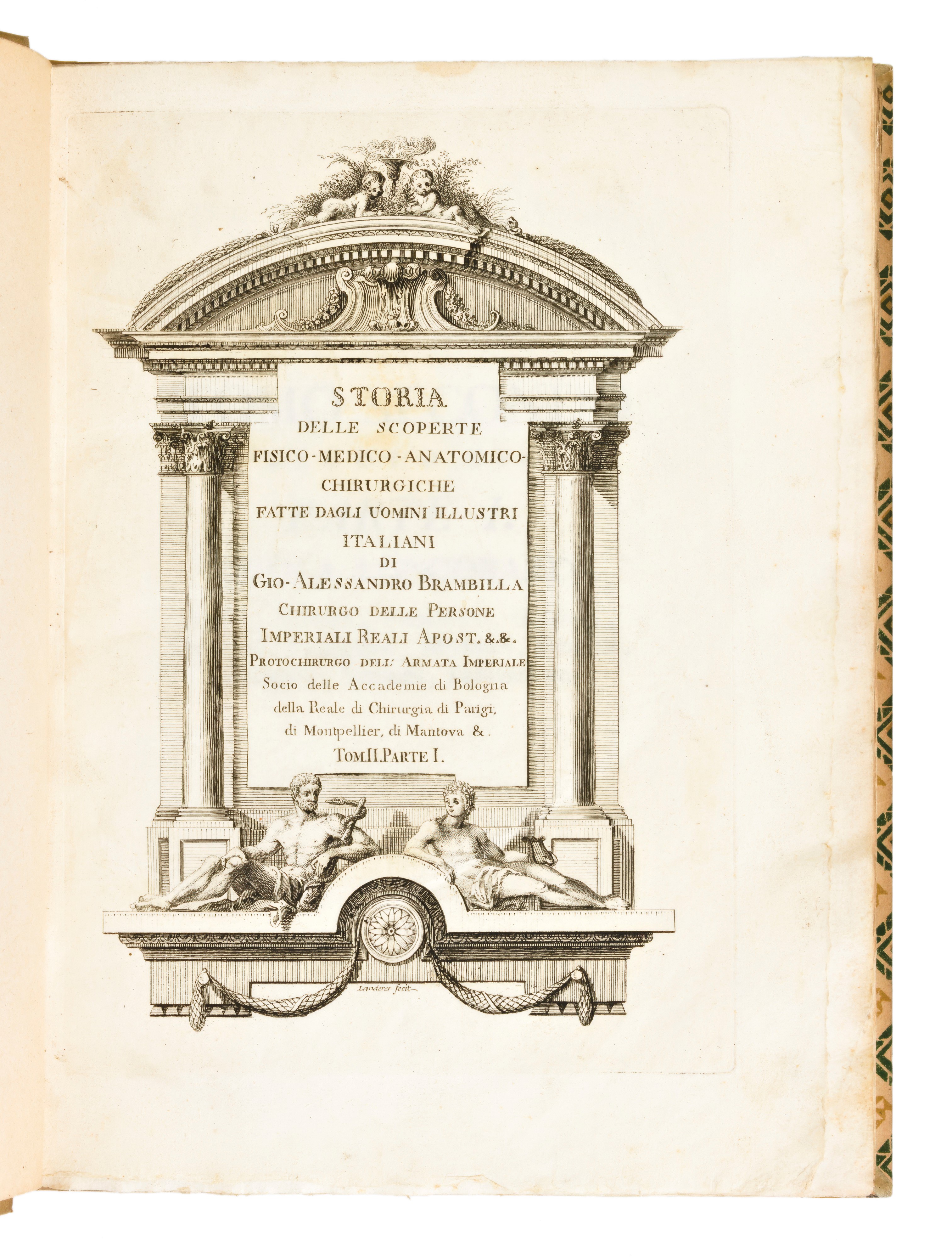 [medicina] Brambilla, Giovanni Alessandro : Storia delle Scoperte Fisico Medico-anatomico-chirurg...