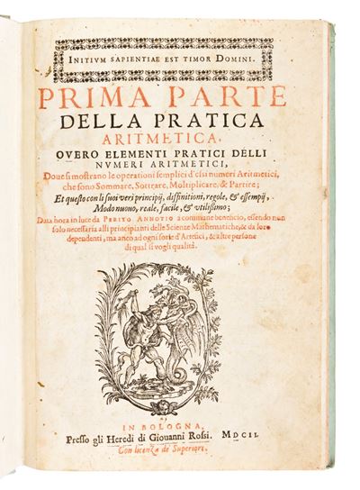[matematica] Cataldi, Antonio Pietro : Prima Parte della Aritmetica, Overo Elementi Pratici Delli...