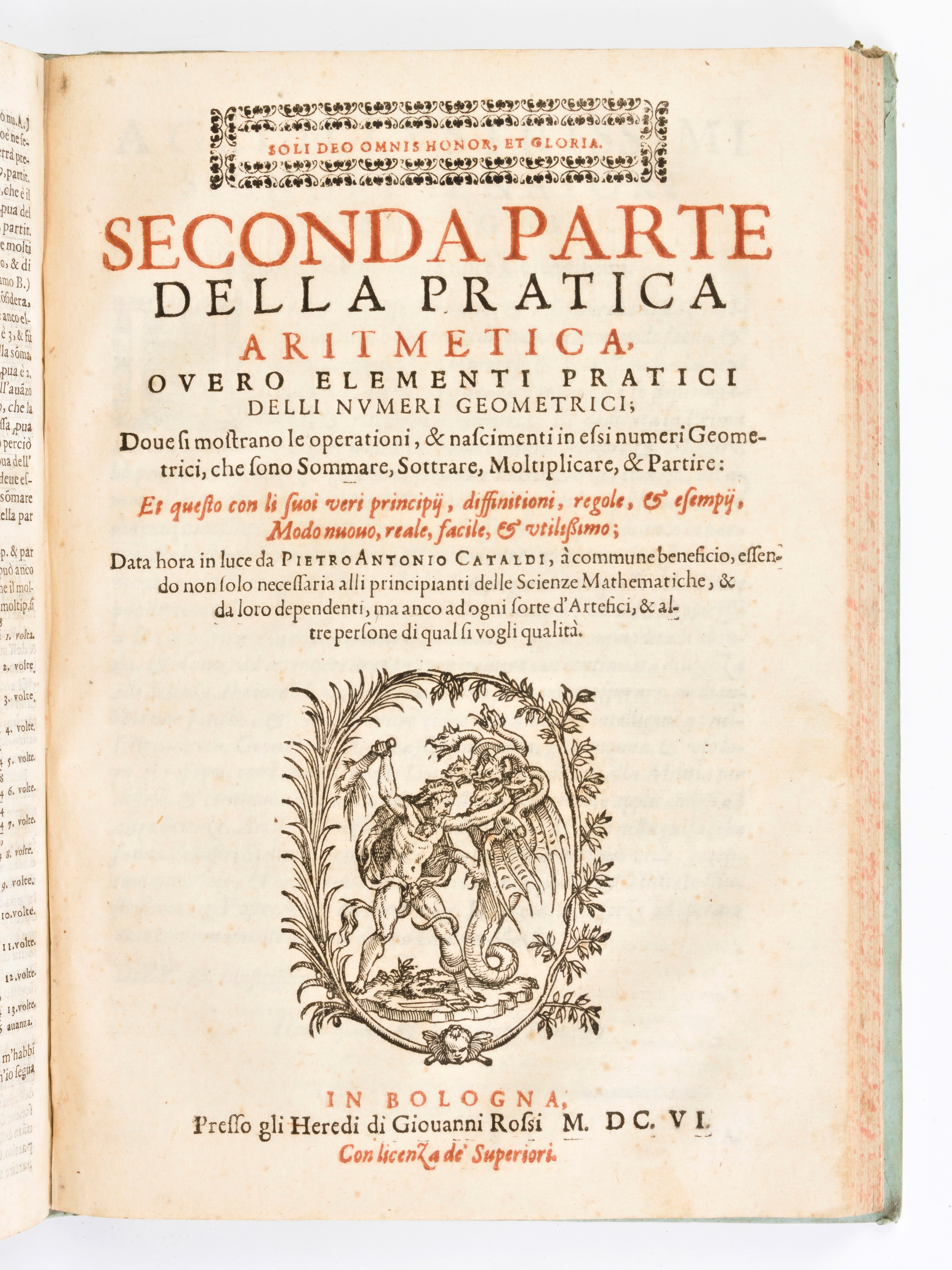 [matematica] Cataldi, Antonio Pietro : Prima Parte della Aritmetica, Overo Elementi Pratici Delli...