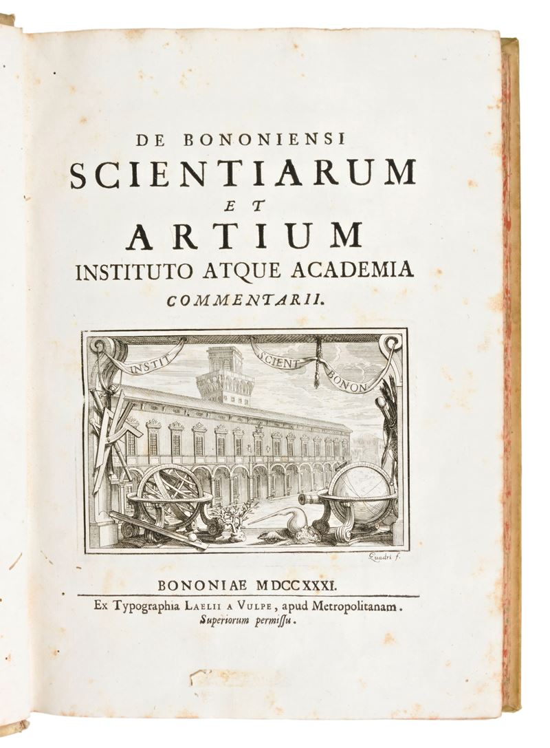 De Bononiensi Scientiarum Et Artium Instituto Atque Academia Commentarii. Bononiae, Ex Typ. Laeli...
