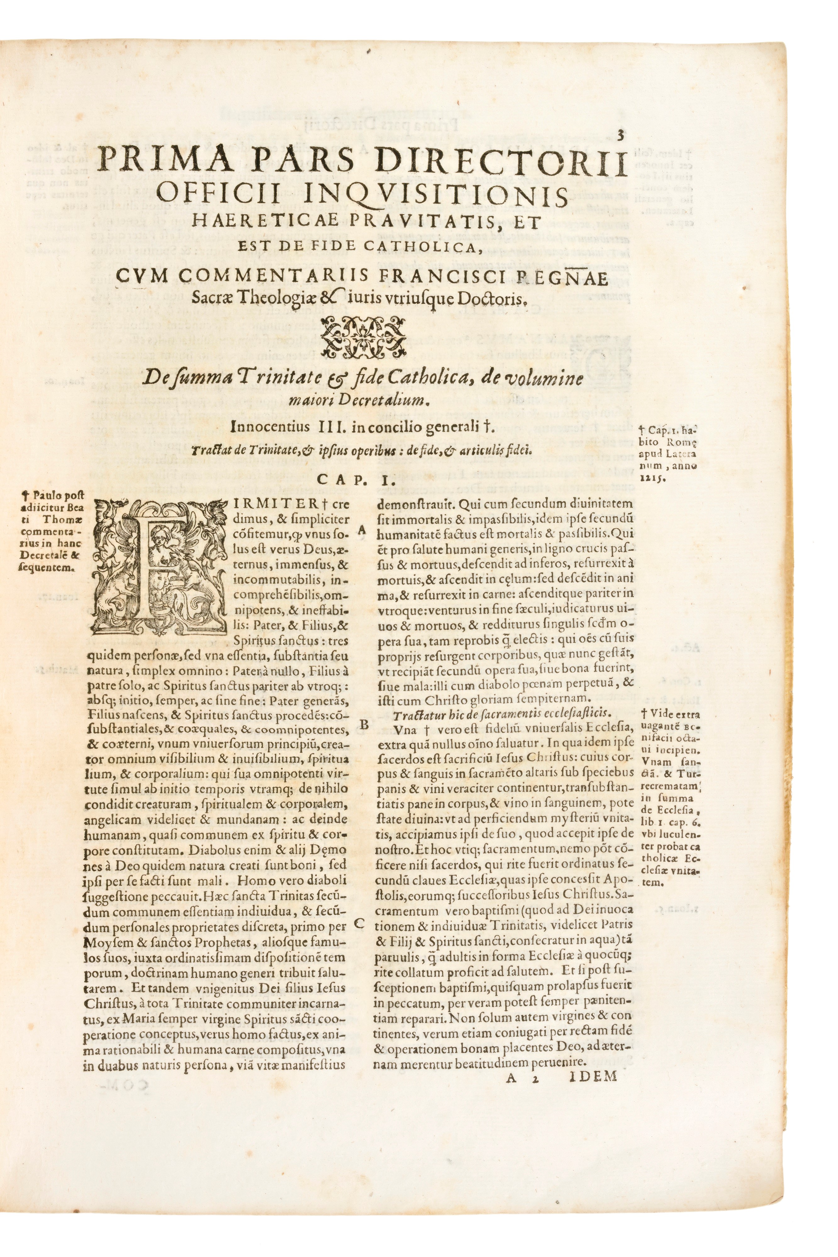 [inquisizione] Eymerich, Nicolás : Directorium Inquisitorum F. Nicolai Eymerici Ordinis Praed. Cu...
