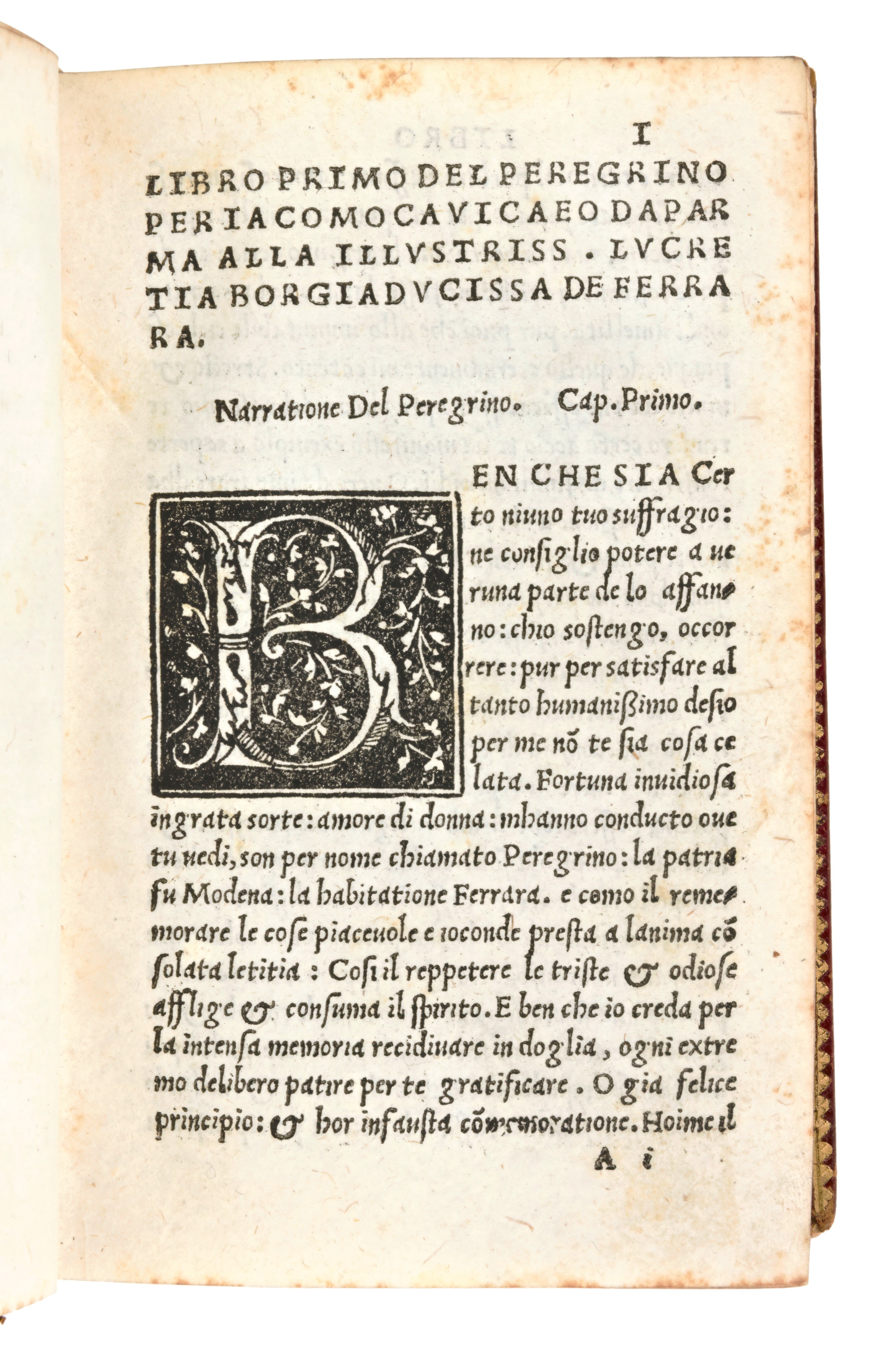 [ Post Incunabolo ] Caviceo Jacopo : " Libro del Peregrino " in Officina Minutiana,, 1515